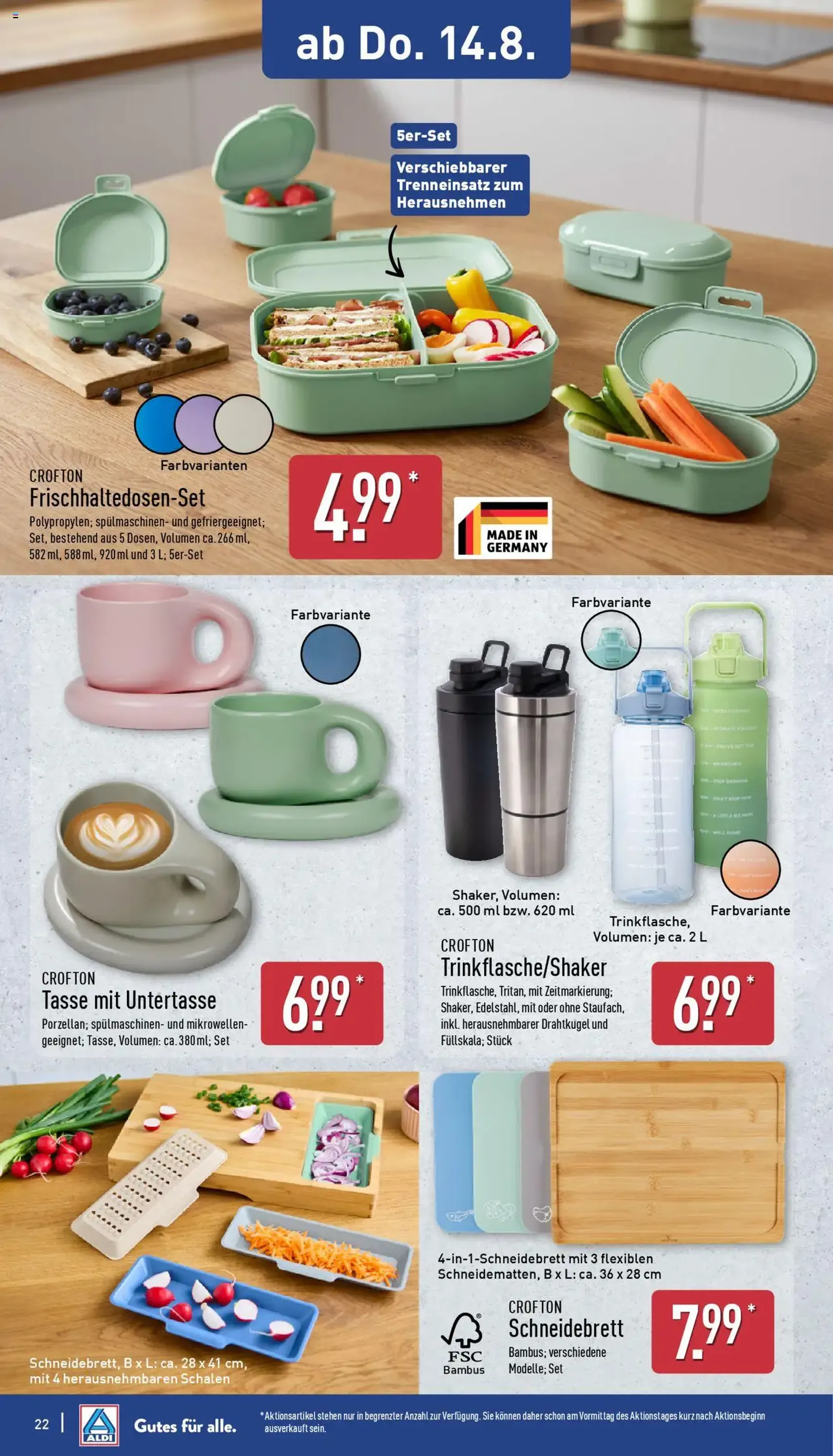 Aldi Prospekt - Gültiger Prospekt ab 11.08.2025, Seite 22 von insgesamt 43 Aldi Prospekt - Gültiger Prospekt ab 11.08.2025, Seite 22 von insgesamt 43