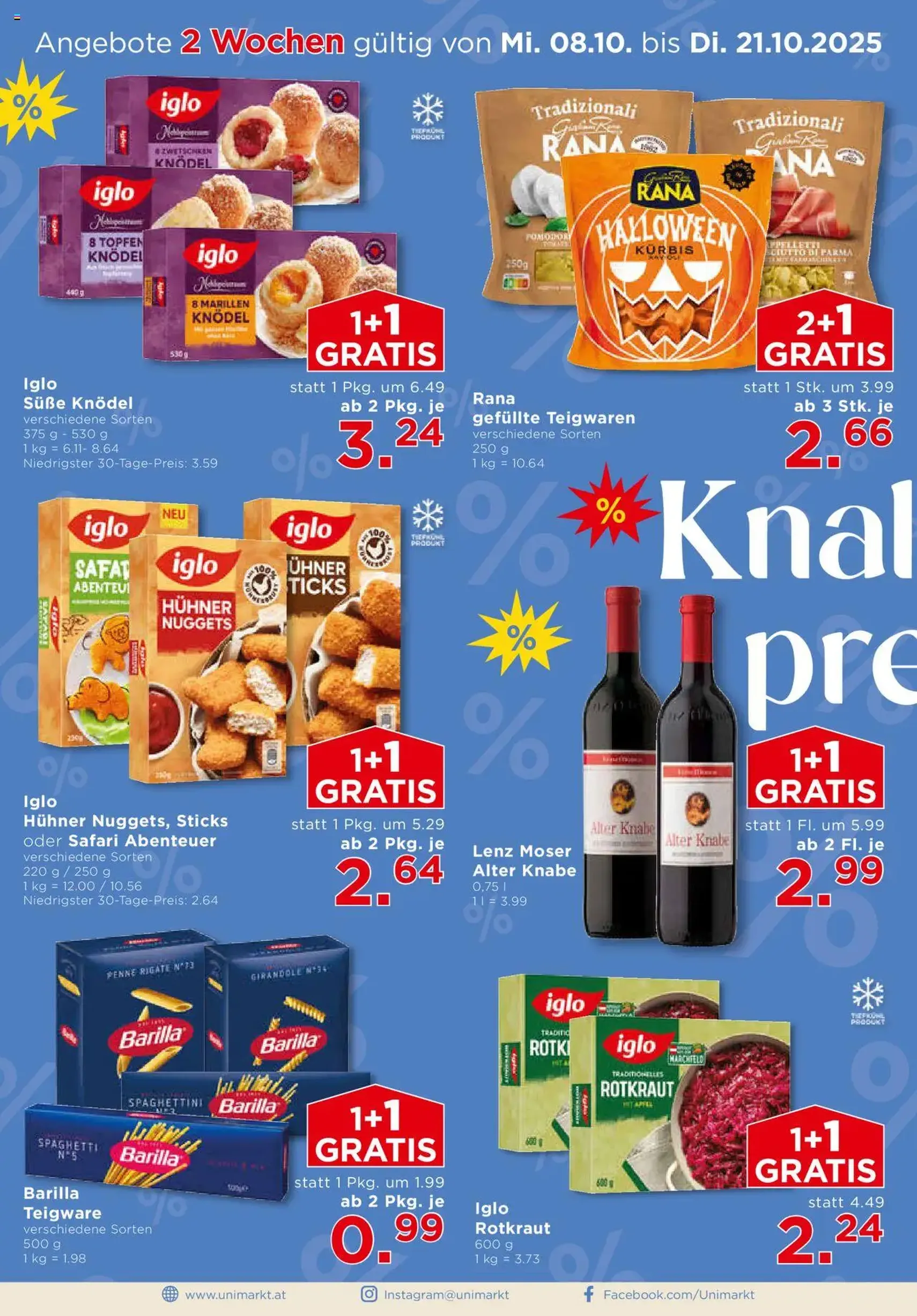 Unimarkt Flugblatt - Gültiger Prospekt ab 08.10.2025, Seite 2 von insgesamt 16 Unimarkt Flugblatt - Gültiger Prospekt ab 08.10.2025, Seite 2 von insgesamt 16