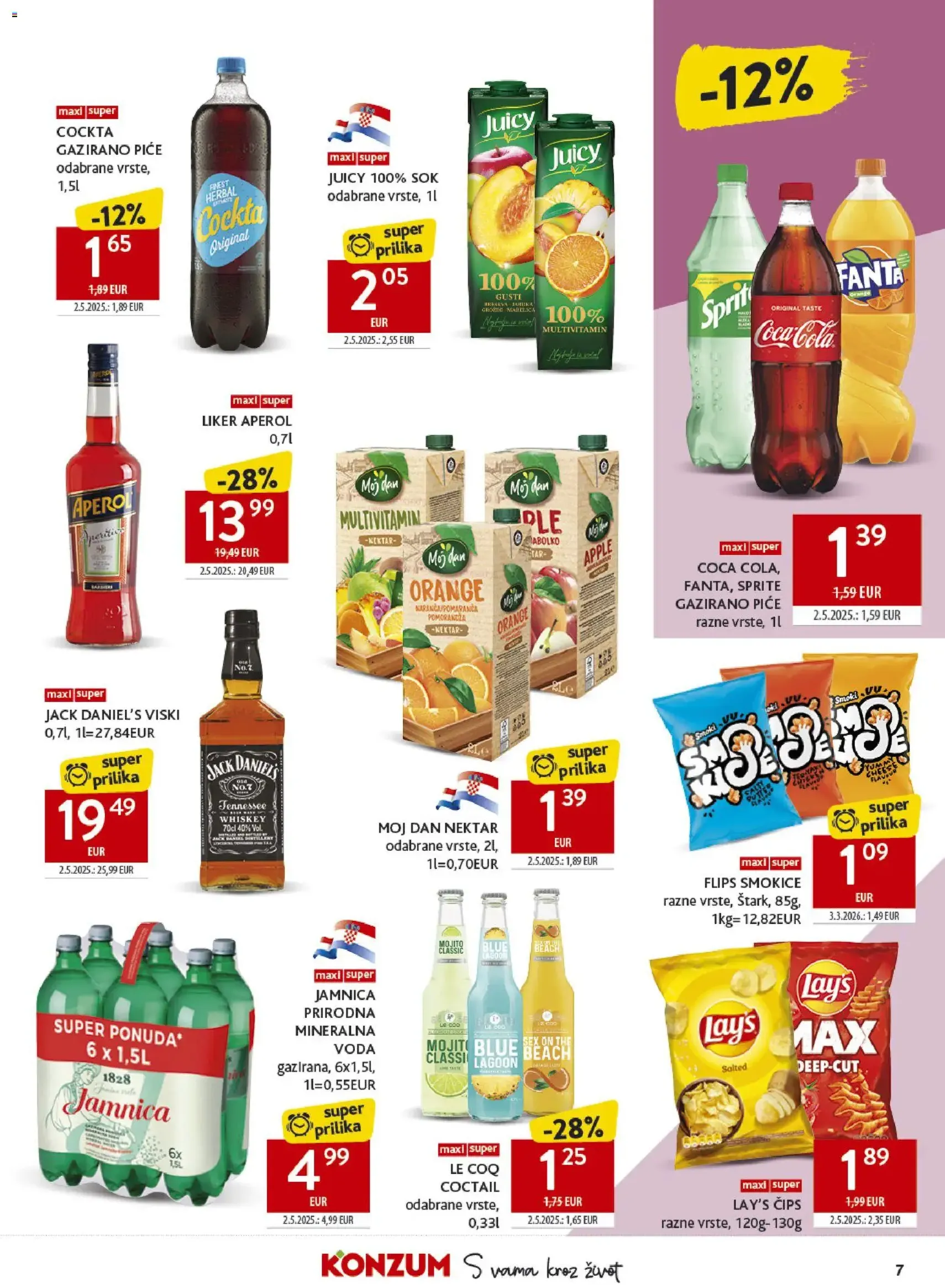 Konzum HR akciós újság - 2026.07.29. érvényes szórólap 7 oldal 40 oldalból