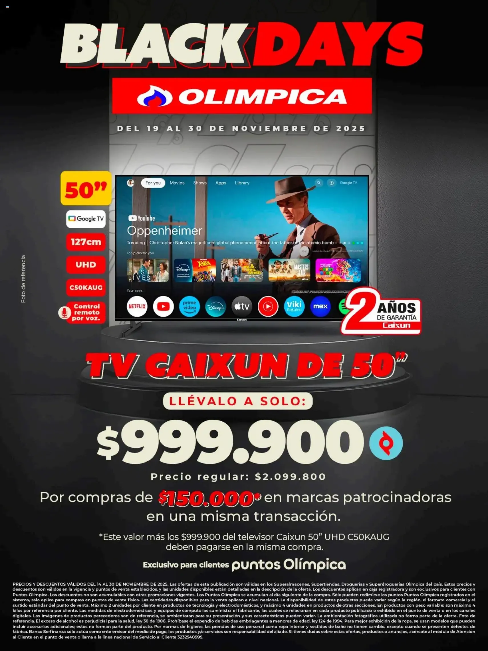 Olímpica - Black Friday - folleto válido desde 19/11/2025 página 1 de 31