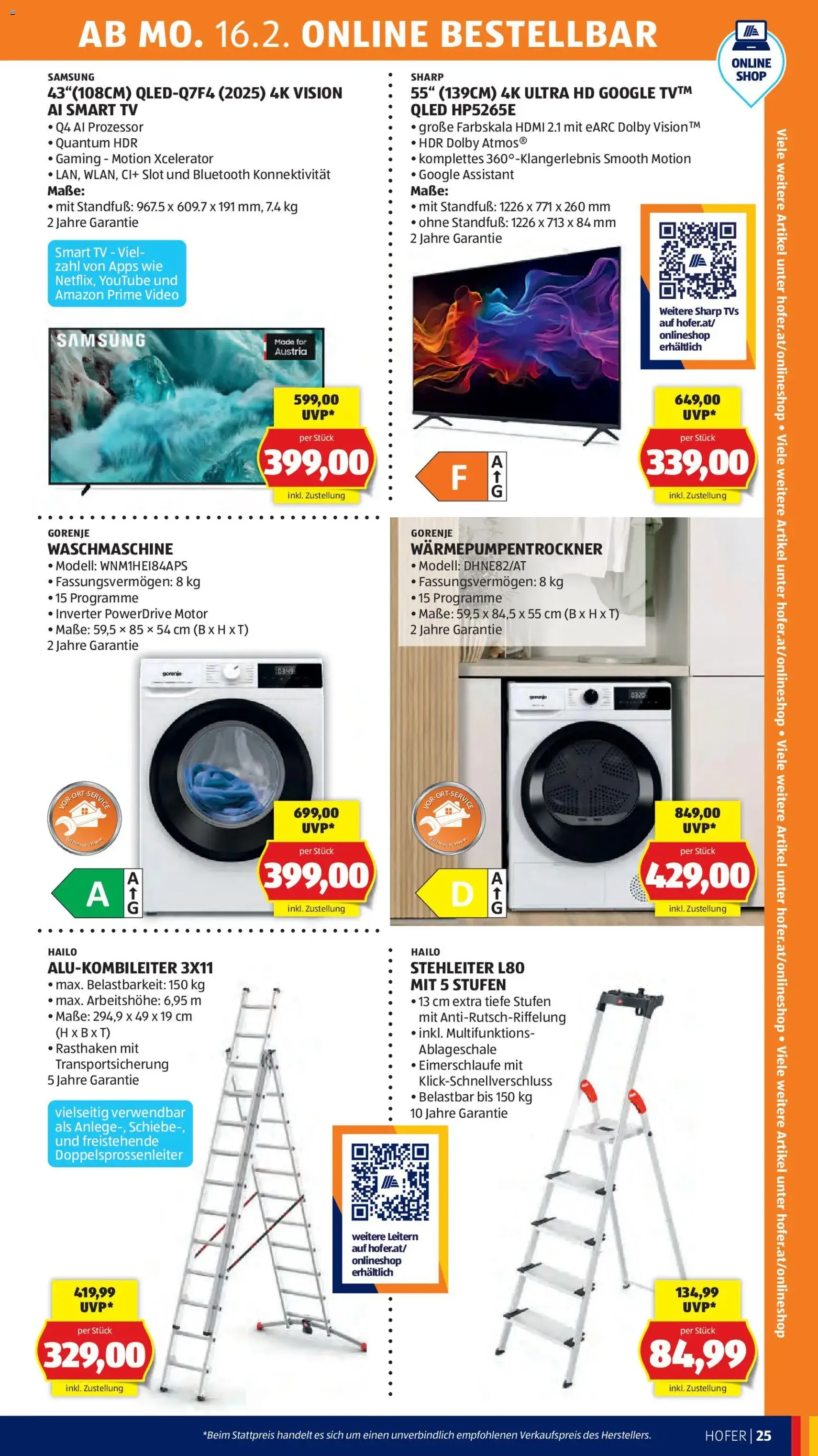 Hofer Flugblatt - Gültiger Prospekt ab 13.02.2026, Seite 29 von insgesamt 41