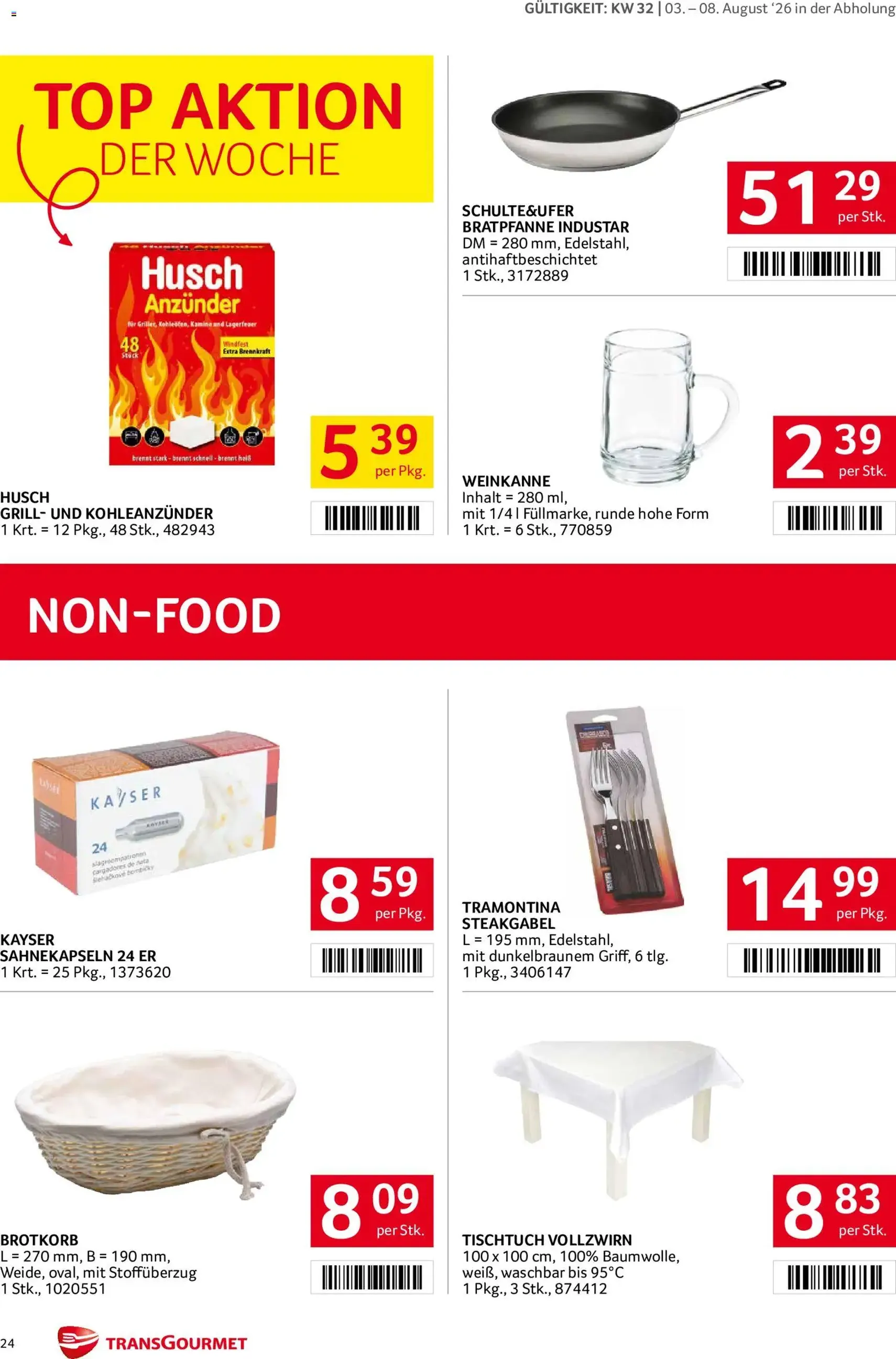 Transgourmet Flugblatt - Gültiger Prospekt ab 03.08.2026, Seite 24 von insgesamt 32
