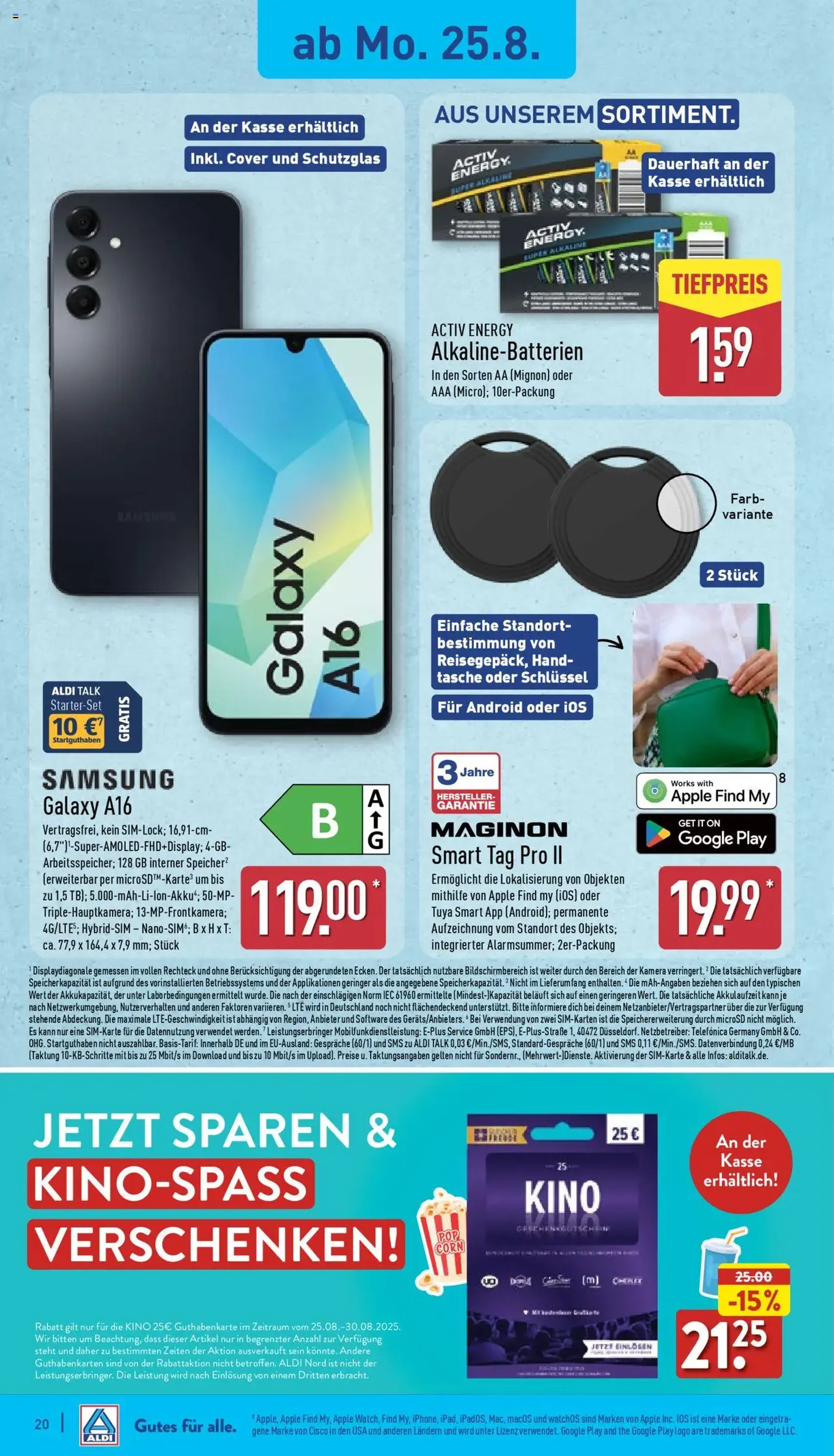 Aldi Prospekt - Gültiger Prospekt ab 25.08.2025, Seite 20 von insgesamt 45 Aldi Prospekt - Gültiger Prospekt ab 25.08.2025, Seite 20 von insgesamt 45