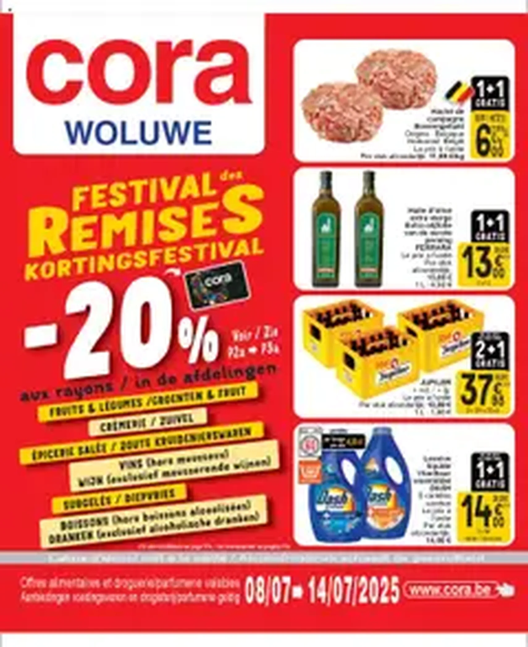 Cora - Festival des remises - Kortingsfestival cora Woluwe - geldige folder vanaf 08/07/2025 pagina 1 van 1