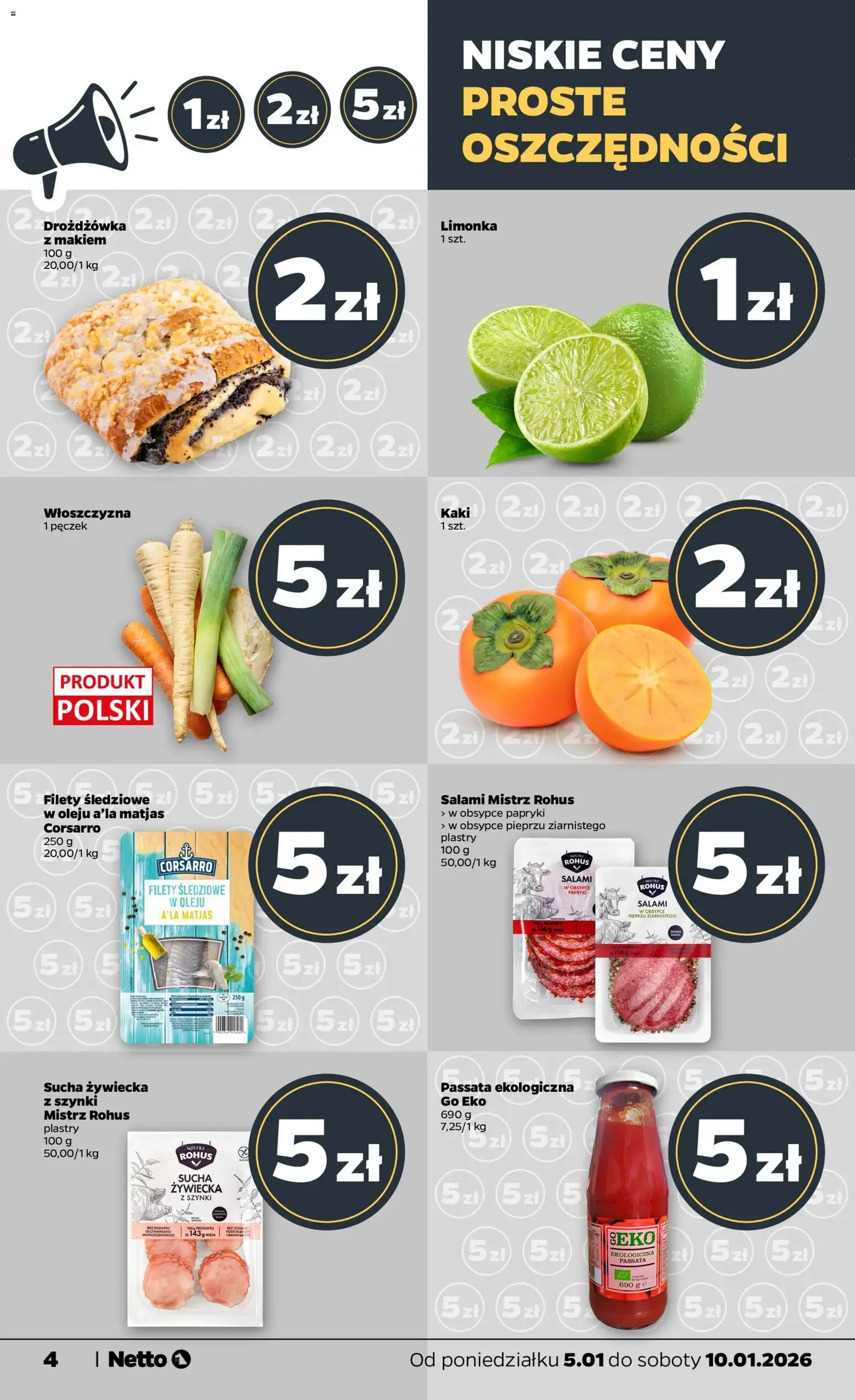 Netto gazetka - Spożywcza - ważny gazetka od 05.01.2026 strona 4 z 33