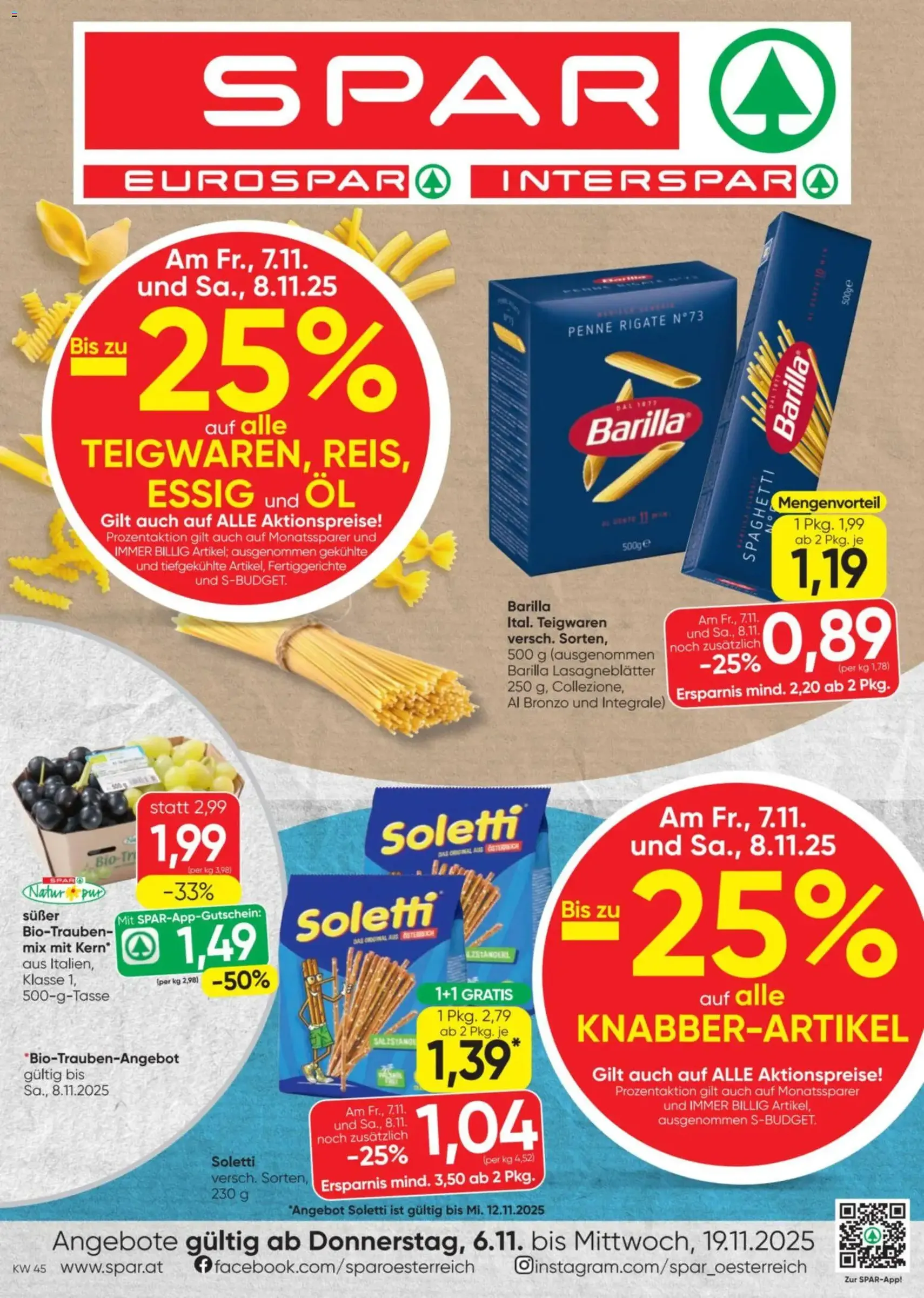 Spar Flugblatt - Gültiger Prospekt ab 06.11.2025, Seite 1 von insgesamt 24