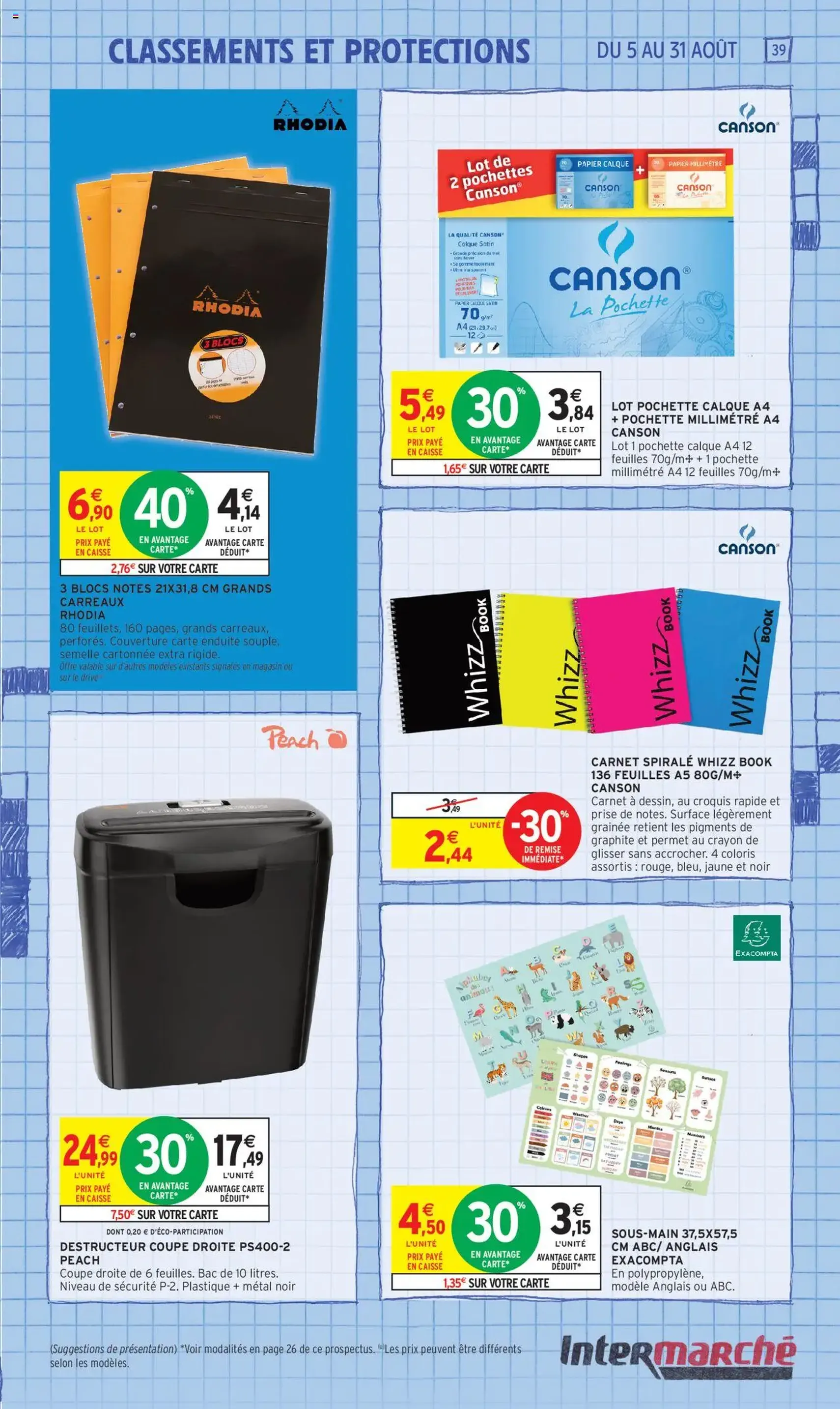 Intermarché - 70% en avantage carte sur une sélection rentrée des classes - brochure valable à partir du 05/08/2025, page 39 sur 60 Intermarché - 70% en avantage carte sur une sélection rentrée des classes - brochure valable à partir du 05/08/2025, page 39 sur 60