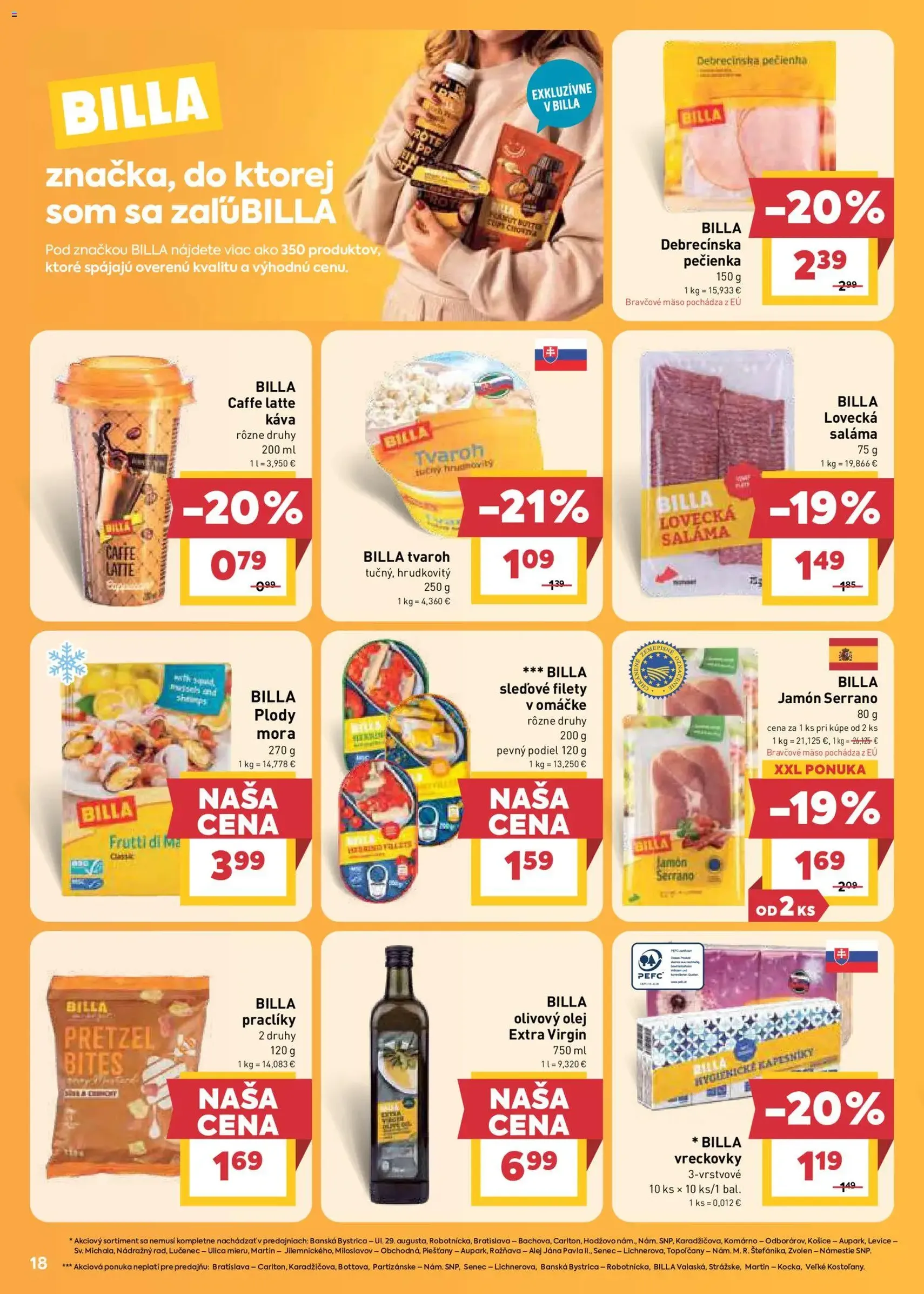 Billa leták - platný leták od 22.07.2026 strana 18 z 33