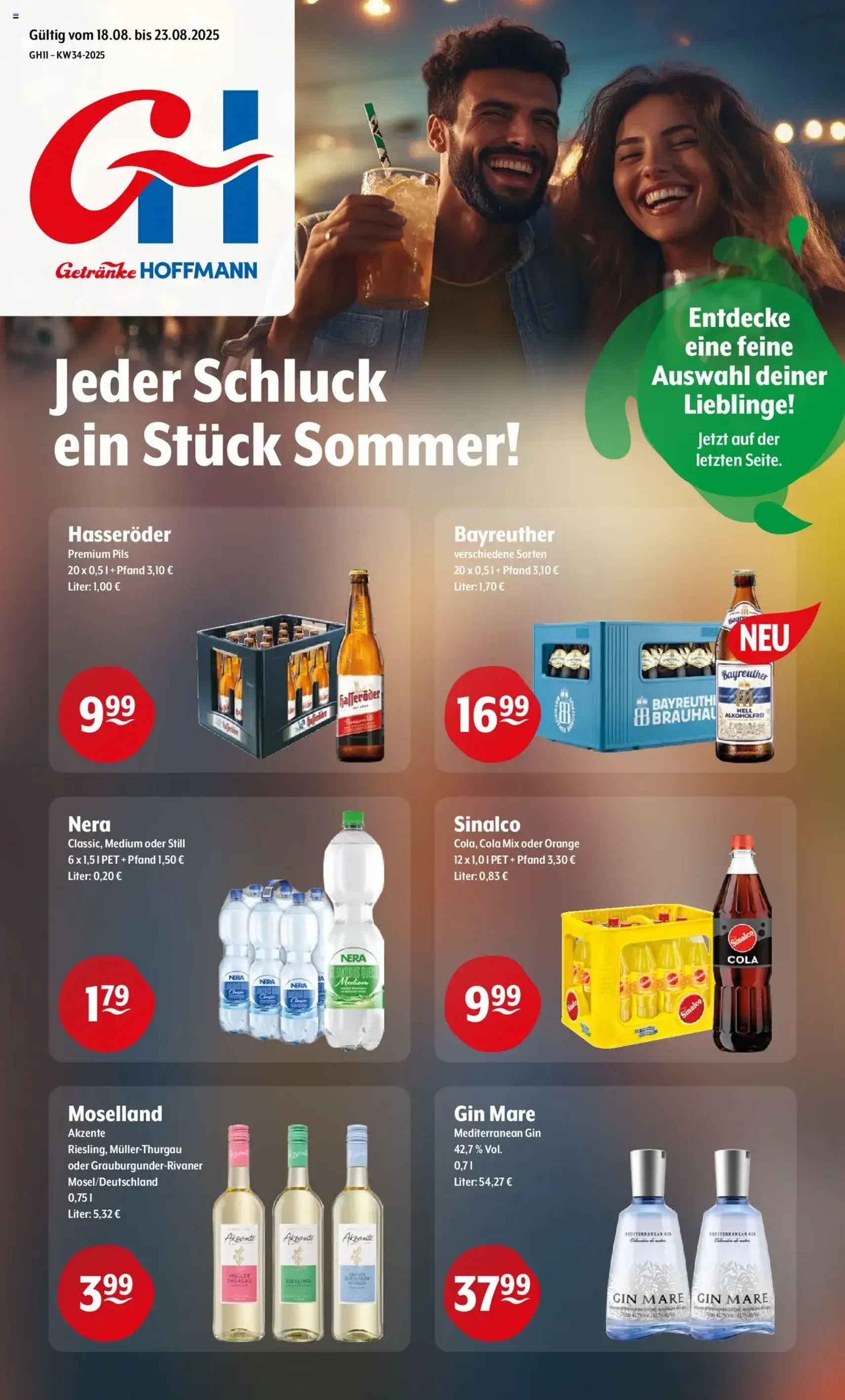 Trink und Spare Prospekt - Gültiger Prospekt ab 18.08.2025, Seite 1 von insgesamt 9