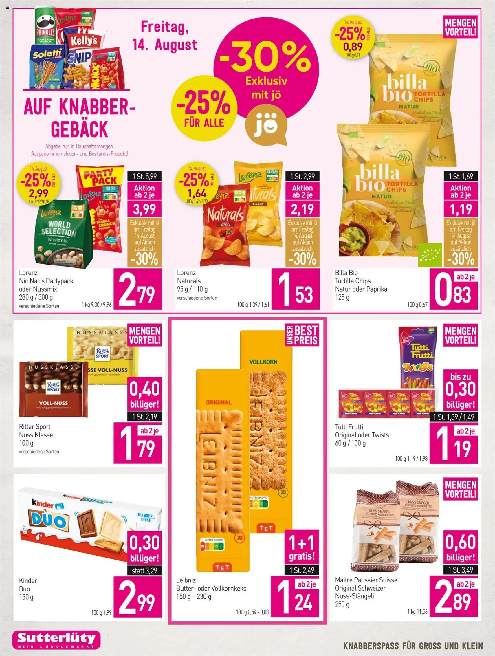 Sutterlüty Flugblatt - Gültiger Prospekt ab 13.08.2026, Seite 14 von insgesamt 20