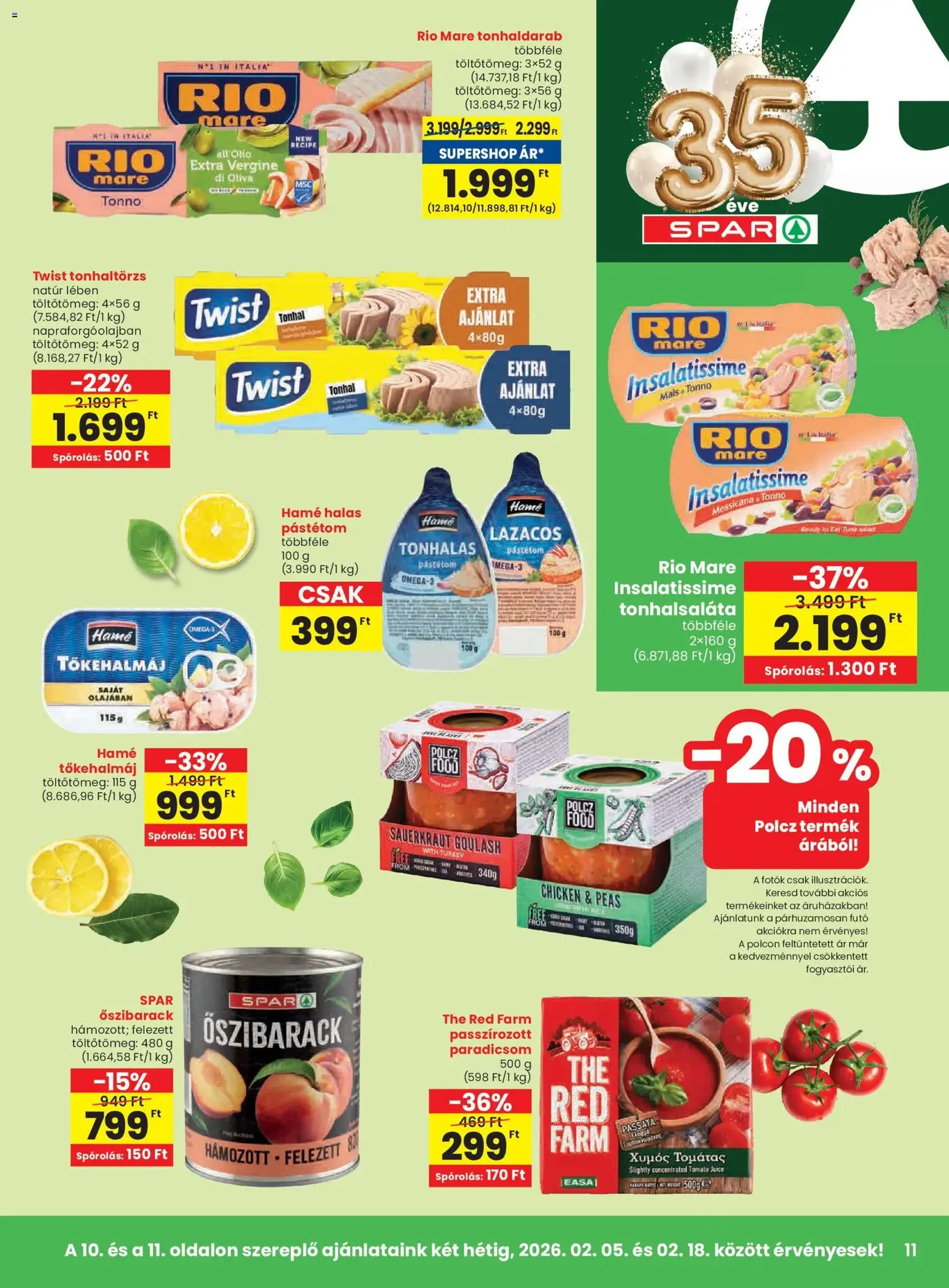 Spar Akciós újság - 2026.02.05. érvényes szórólap 11 oldal 20 oldalból