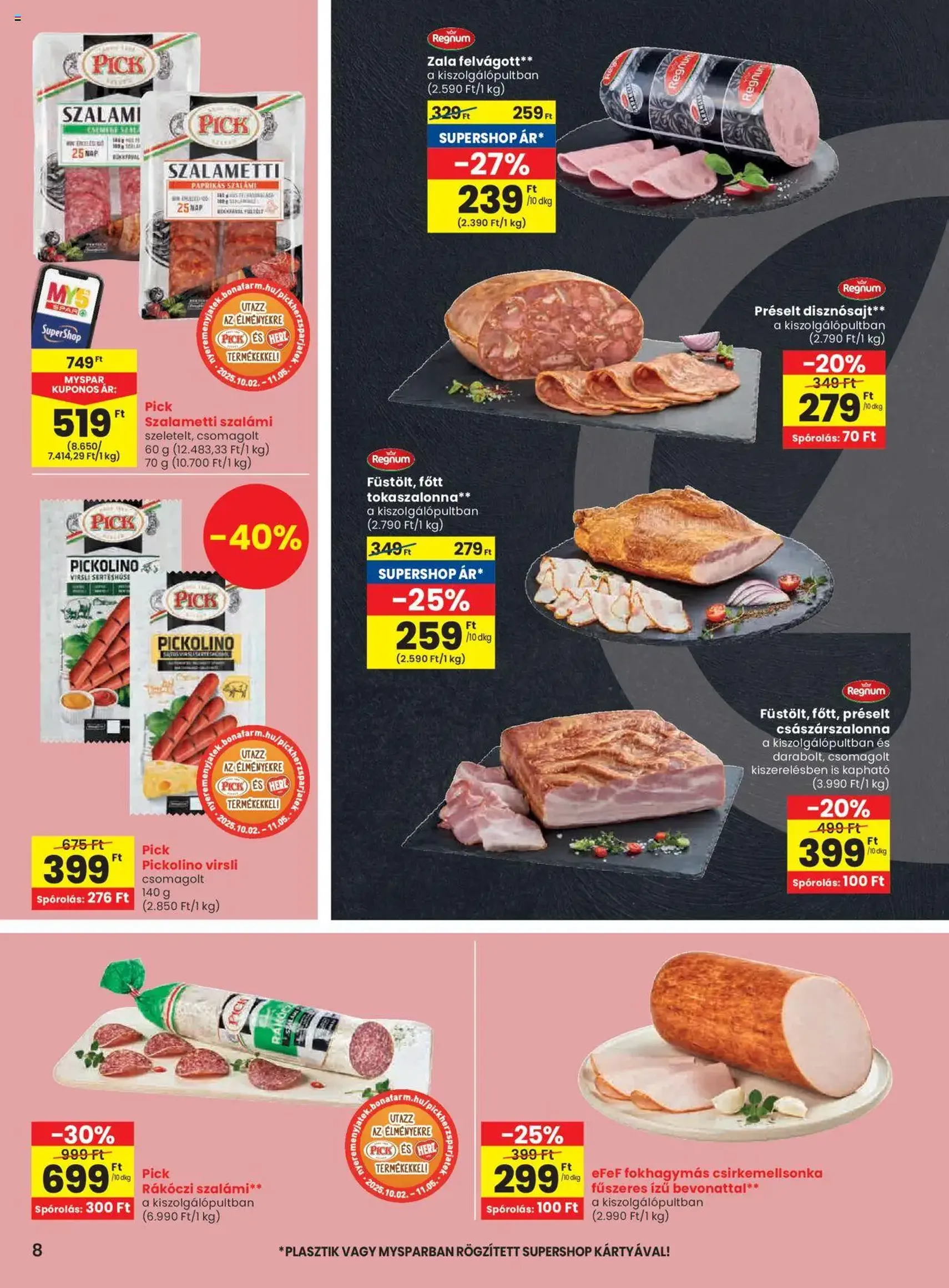Spar Akciós újság - 2025.10.09. érvényes szórólap 8 oldal 20 oldalból