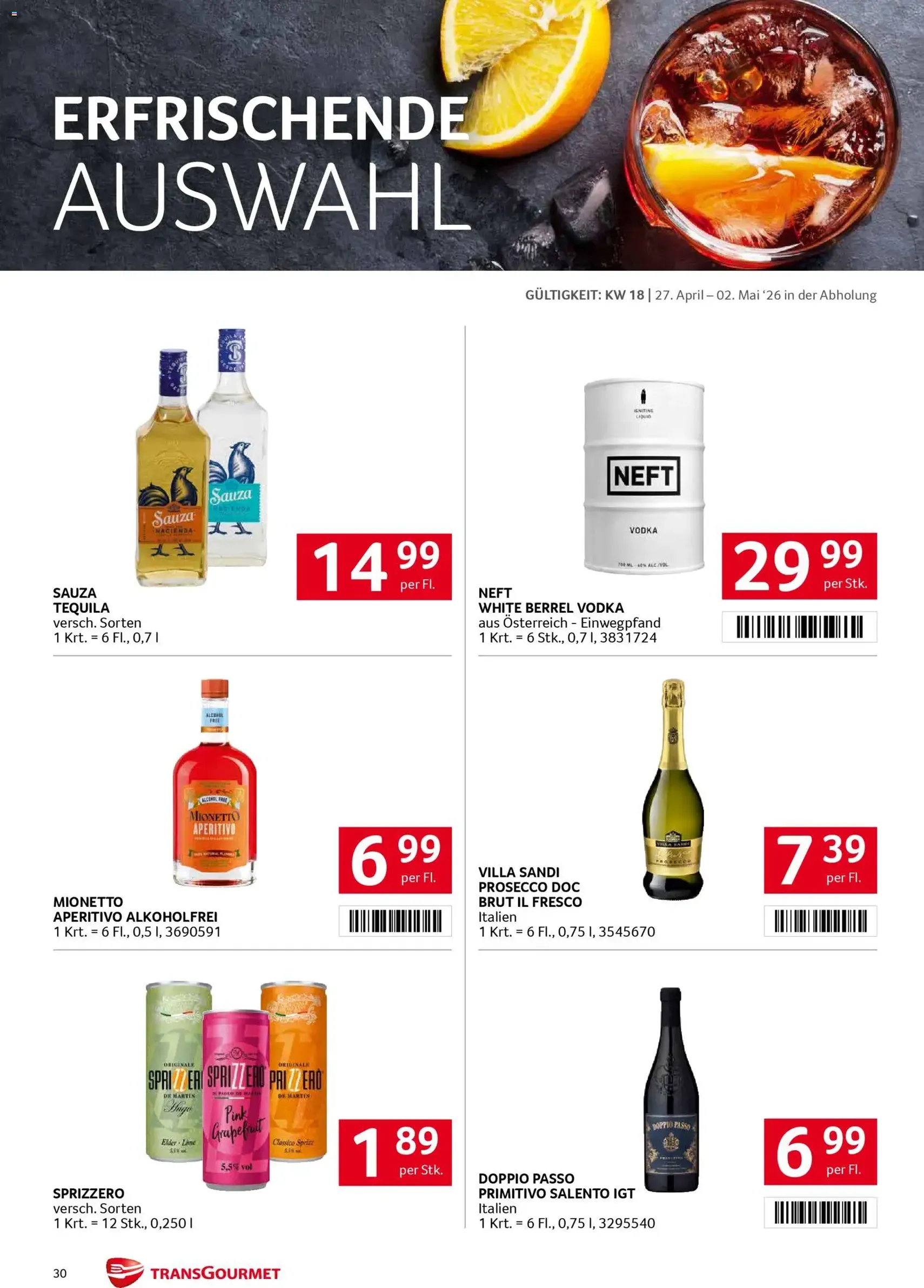 Transgourmet Flugblatt - Gültiger Prospekt ab 27.04.2026, Seite 29 von insgesamt 31