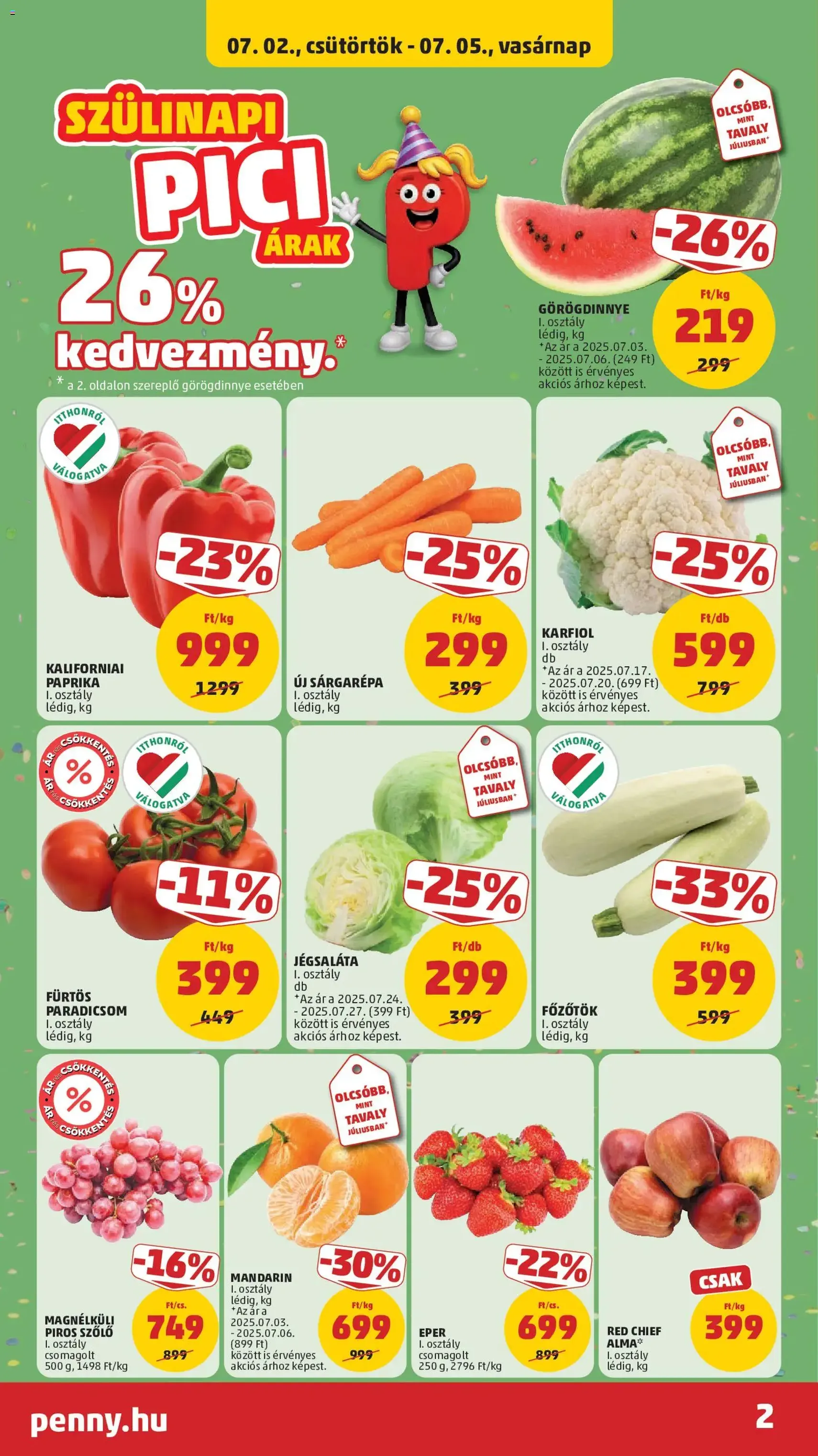 PENNY akciós újság - 2026.07.02. érvényes szórólap 2 oldal 46 oldalból