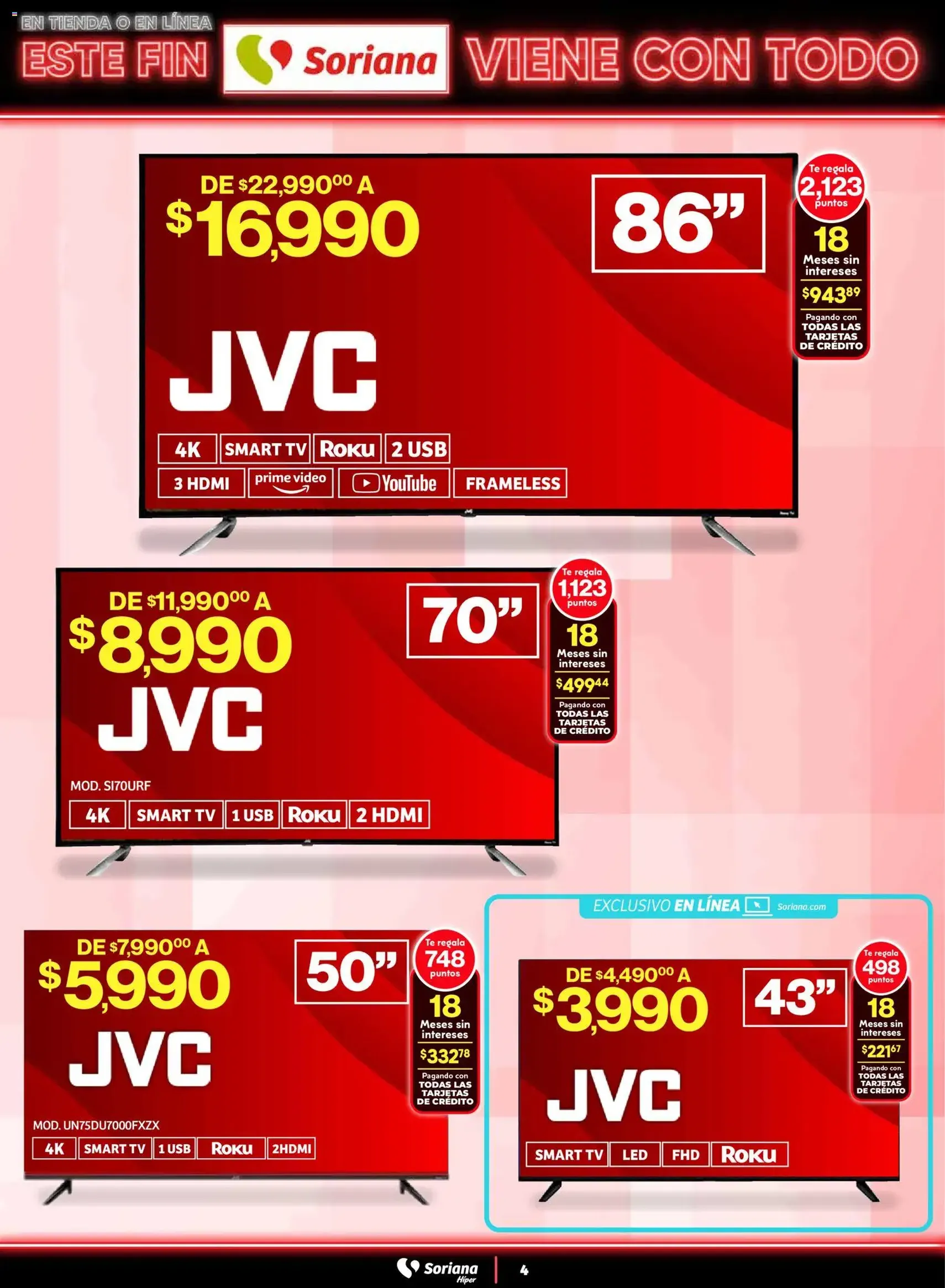 Soriana - Este fin Soriana viene con todo Híper Nacional - folleto válido desde 29/10/2025 página 4 de 35 Soriana - Este fin Soriana viene con todo Híper Nacional - folleto válido desde 29/10/2025 página 4 de 35
