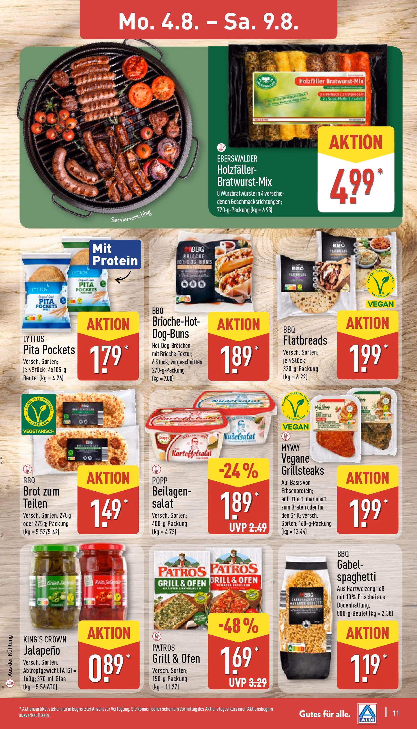 Aldi Prospekt - Gültiger Prospekt ab 04.08.2025, Seite 11 von insgesamt 45