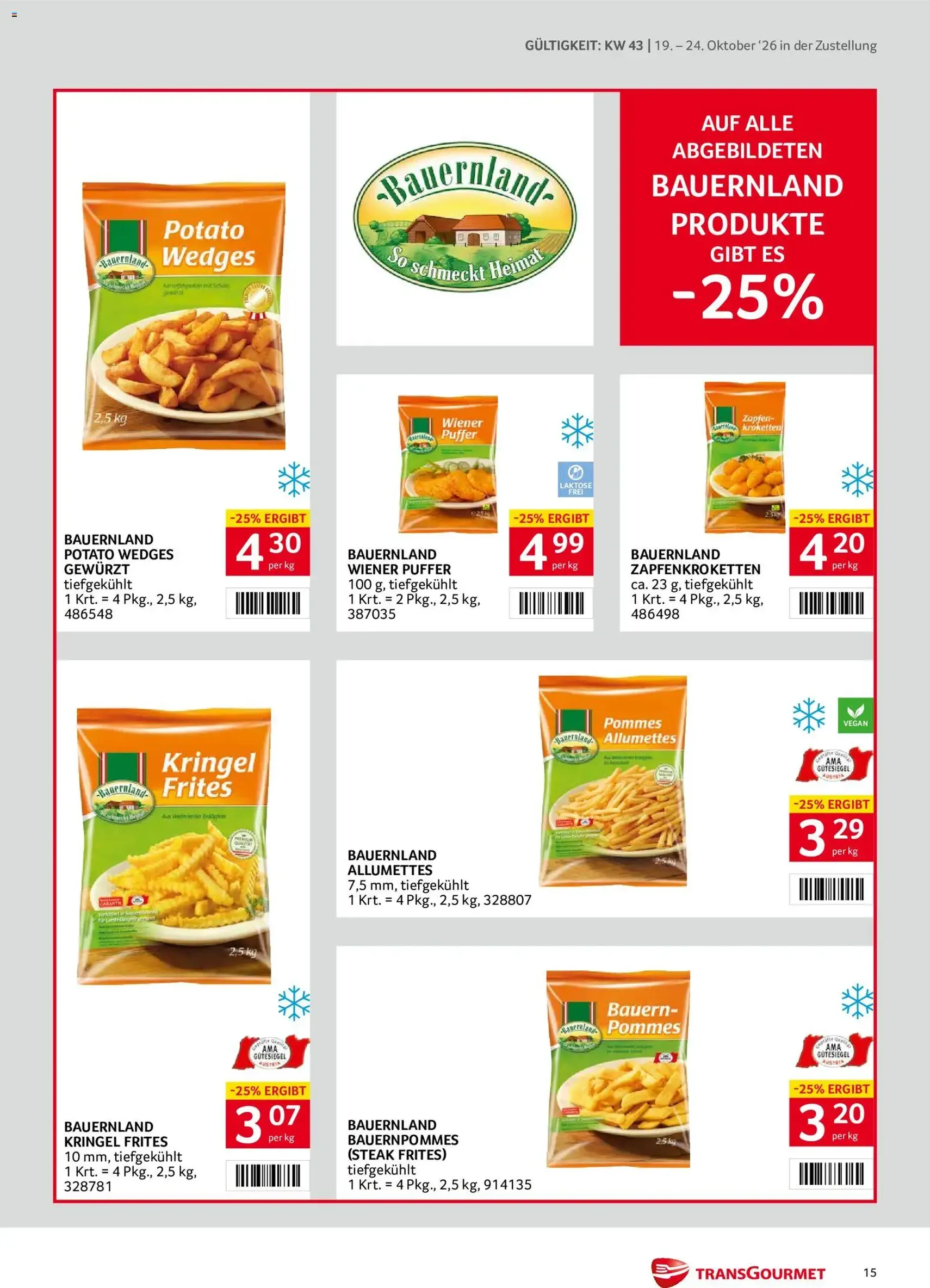 Transgourmet Flugblatt - Gültiger Prospekt ab 19.10.2026, Seite 15 von insgesamt 40