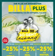 Billa Plus Flugblatt - Prospekt Vorschau gültig ab 11.09.2025