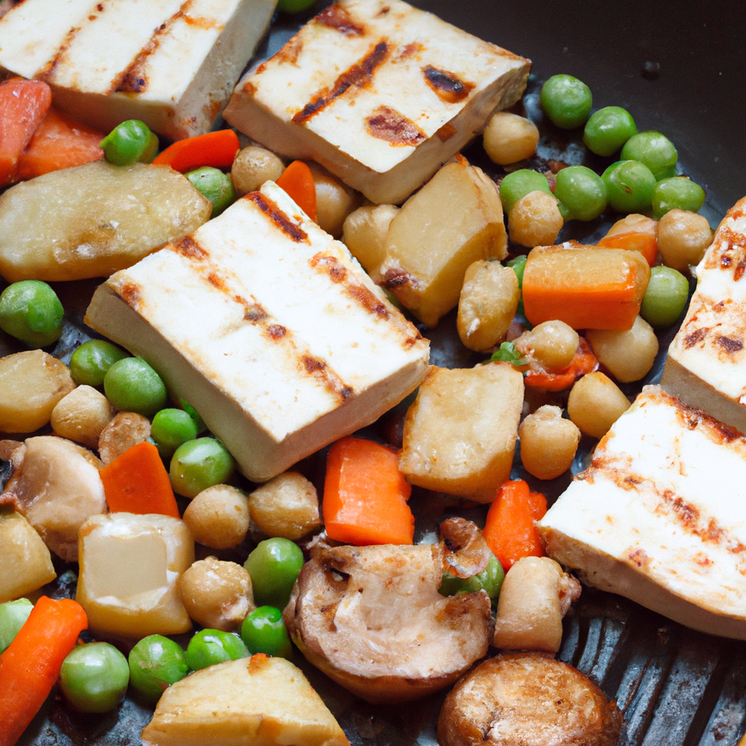 Tofu affumicato con verdure grigliate
