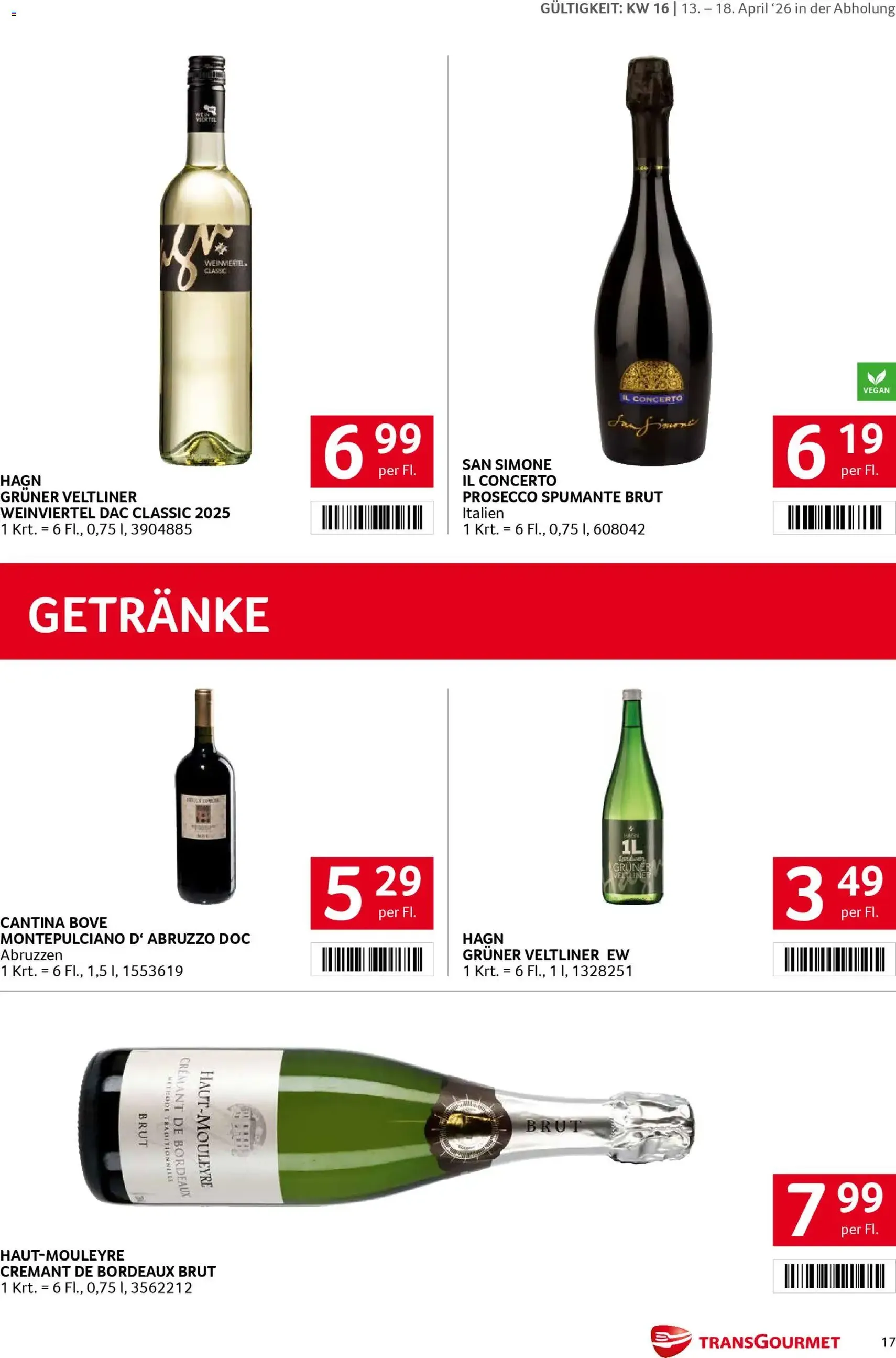 Transgourmet Flugblatt - Gültiger Prospekt ab 13.04.2026, Seite 17 von insgesamt 28