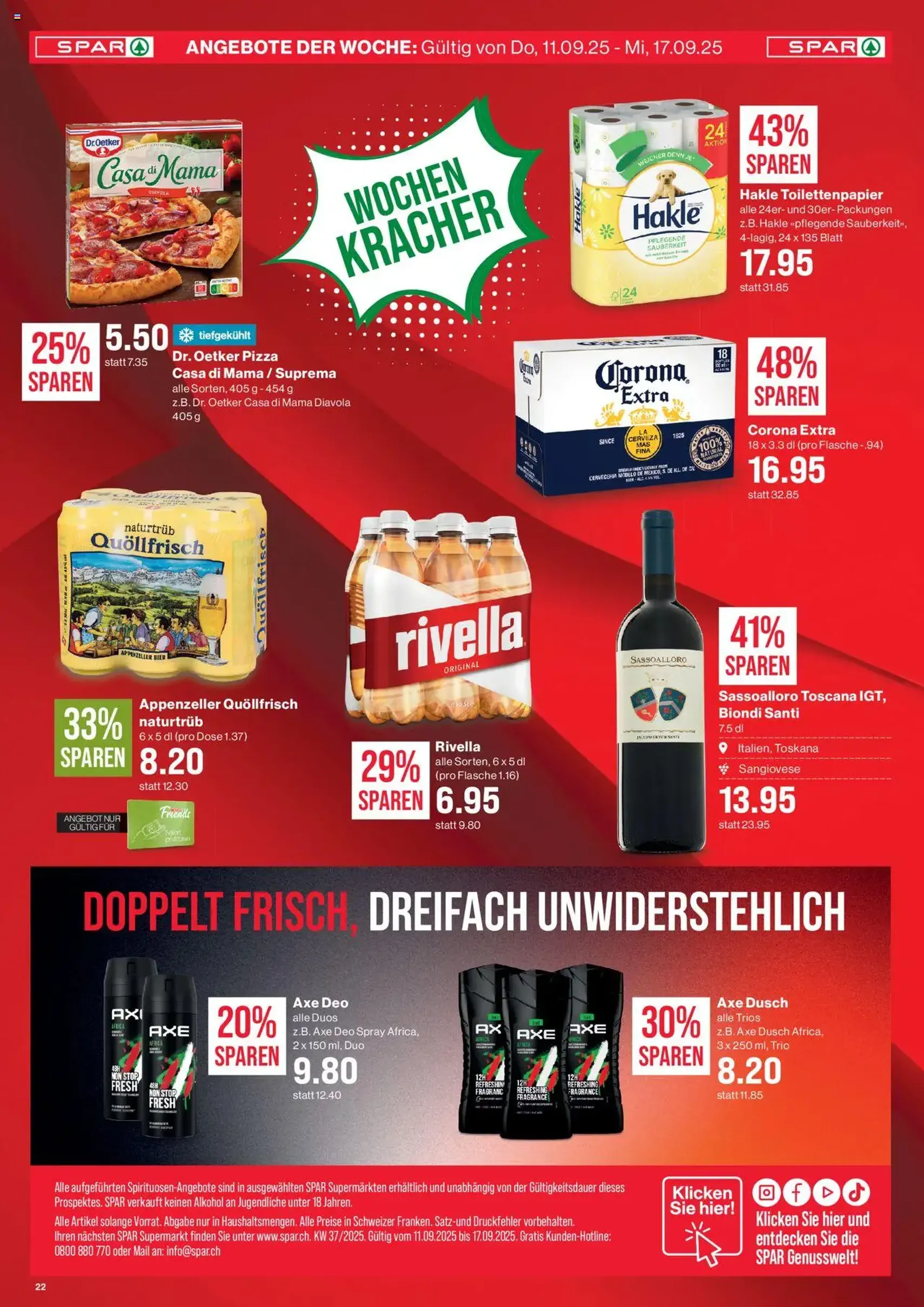 SPAR Aktionen - Gültiger Prospekt ab 11.09.2025, Seite 22 von insgesamt 22 SPAR Aktionen - Gültiger Prospekt ab 11.09.2025, Seite 22 von insgesamt 22