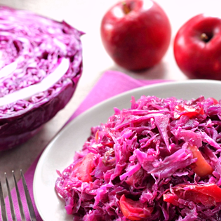 Previsualización de la receta Col lombarda de Navidad con manzanas