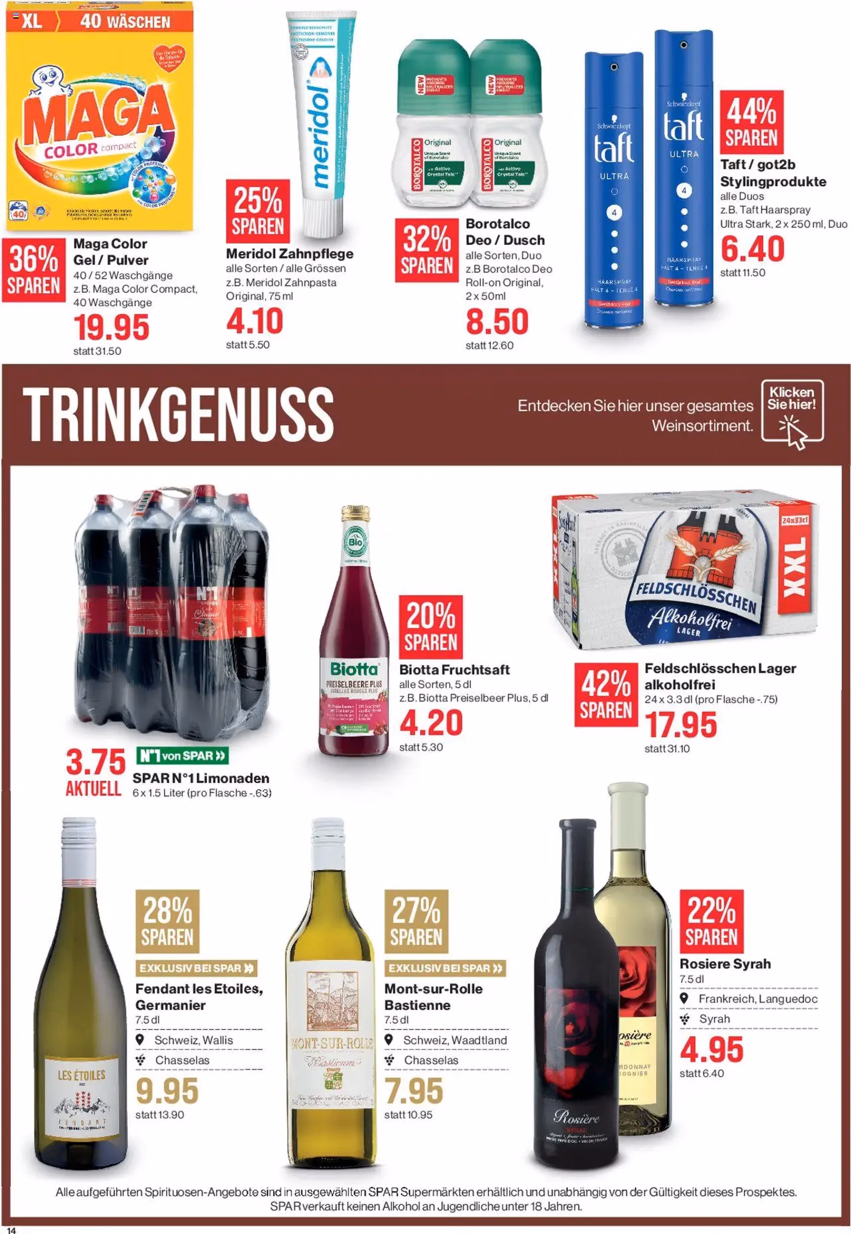 SPAR Aktionen - Gültiger Prospekt ab 17.07.2025, Seite 14 von insgesamt 20