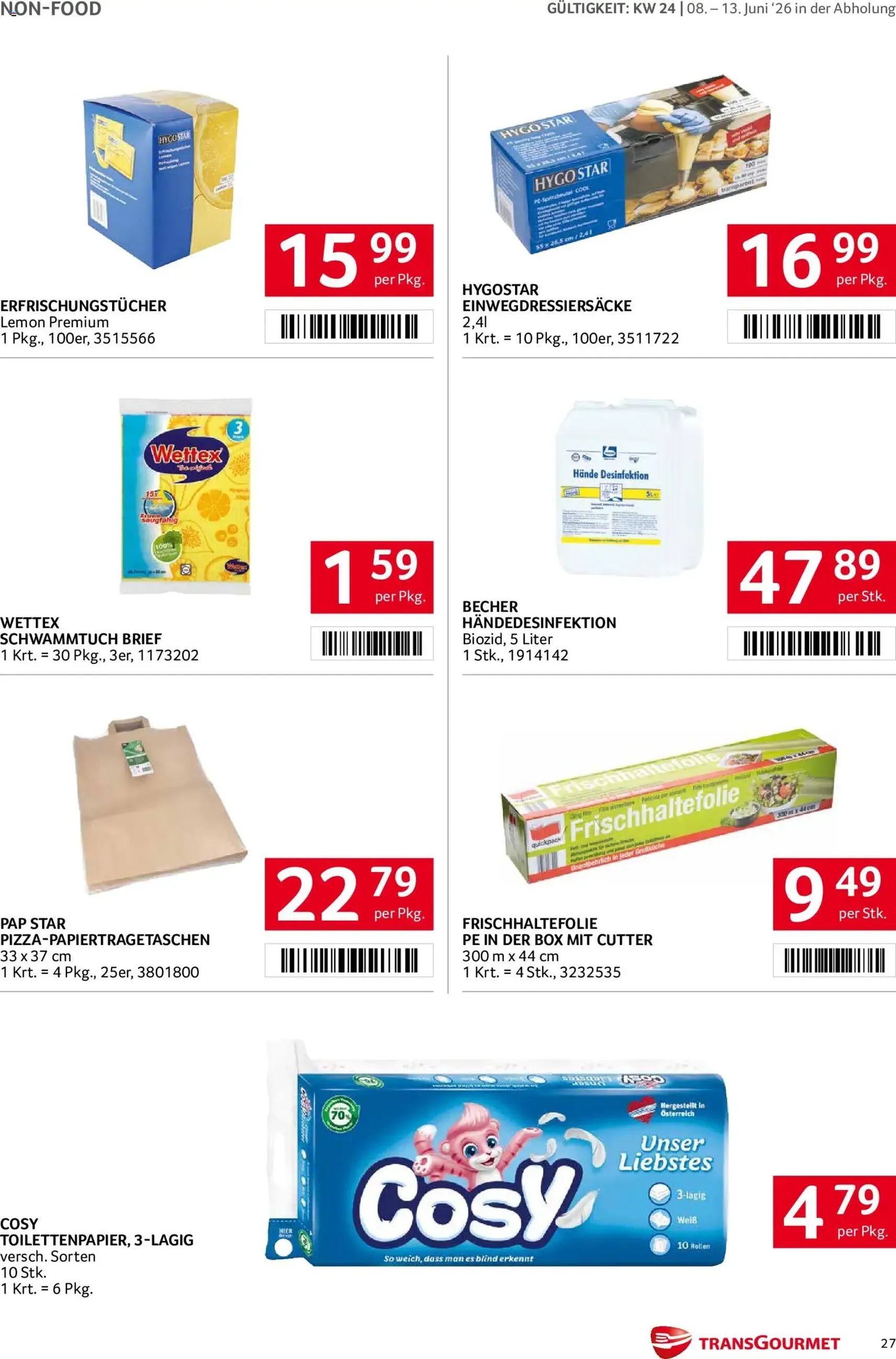Transgourmet Flugblatt - Gültiger Prospekt ab 08.06.2026, Seite 27 von insgesamt 36