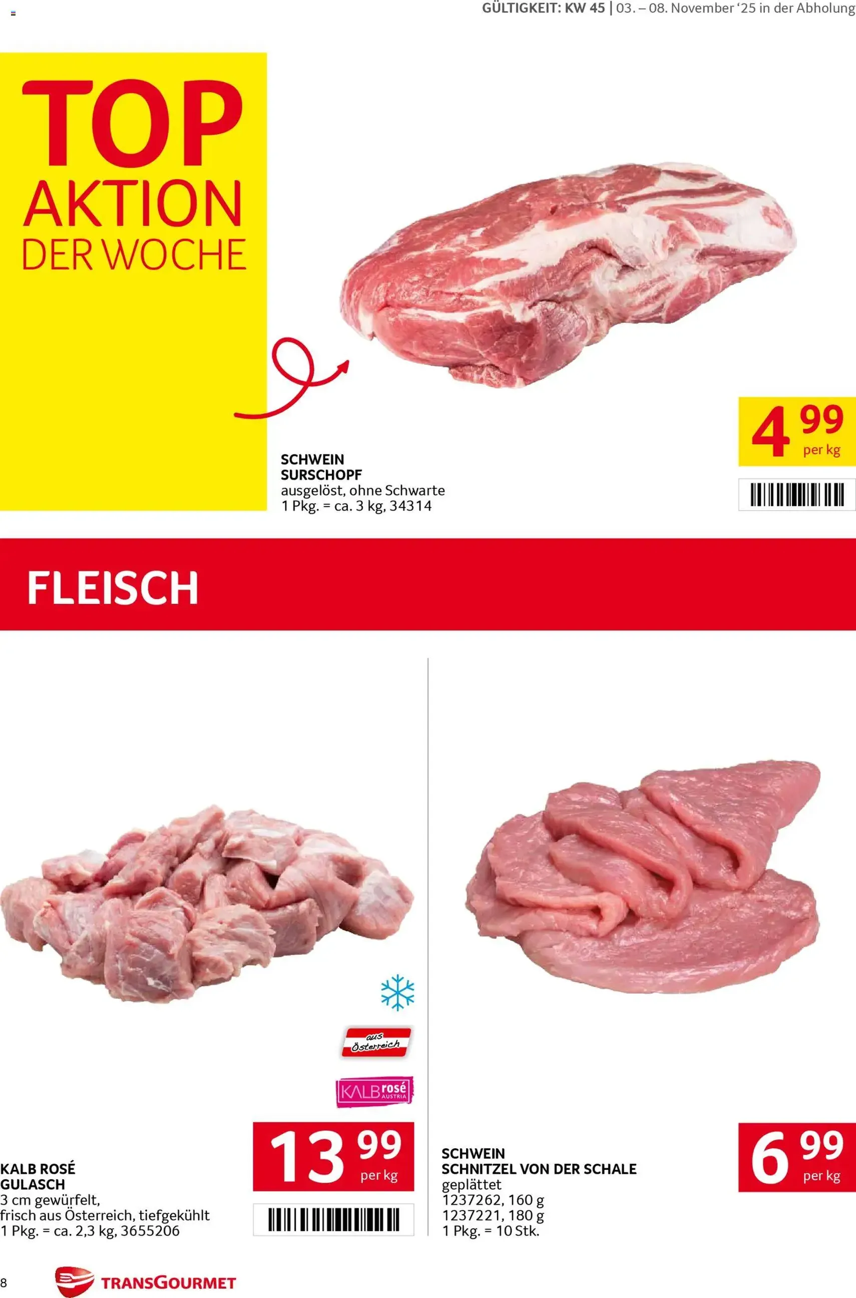 Transgourmet Flugblatt - Gültiger Prospekt ab 03.11.2025, Seite 8 von insgesamt 36