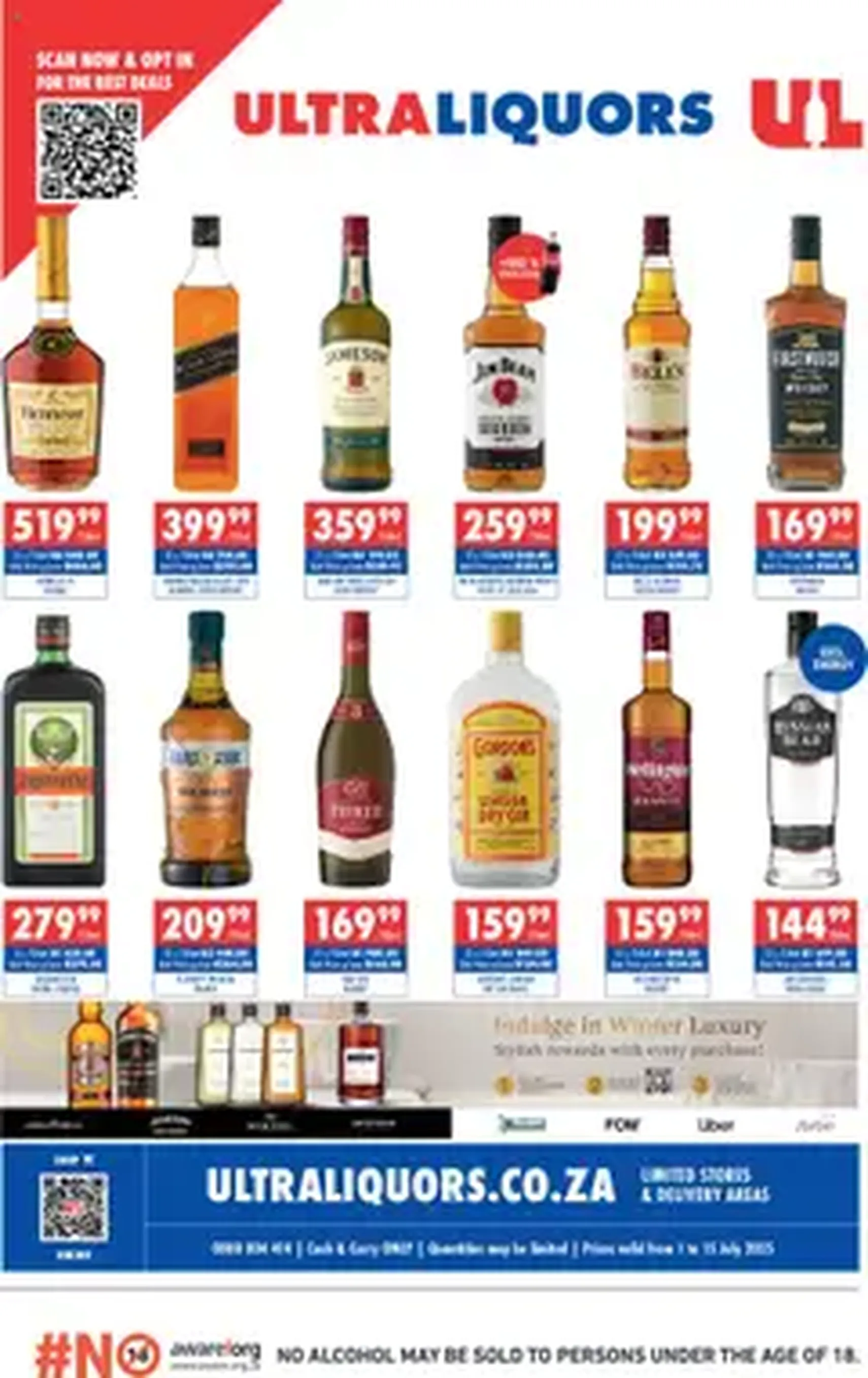 Ultra Liquors Specials - valid flyer from 01/07/2025, page 1 of 1