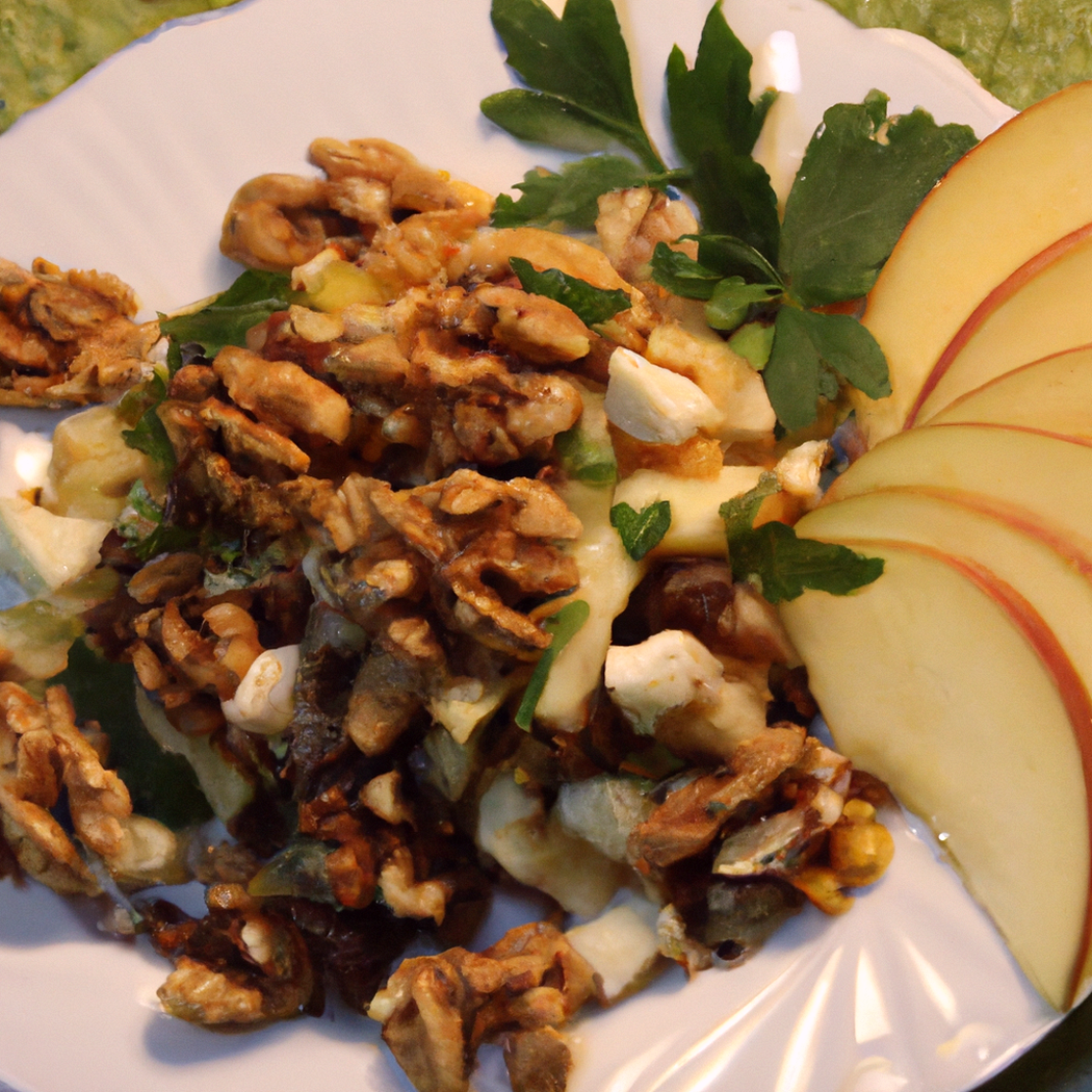 Insalata golosa con noci e mele
