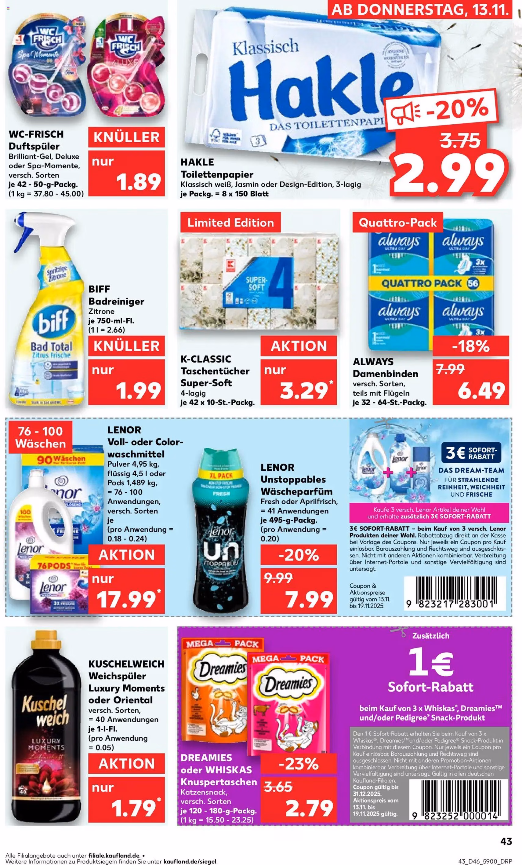 Kaufland Prospekt - Gültiger Prospekt ab 13.11.2025, Seite 43 von insgesamt 62