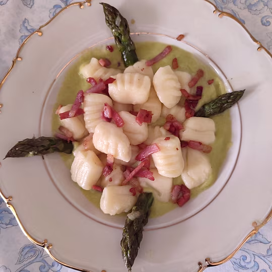 Anteprima ricetta Gnocchi con crema di asparagi