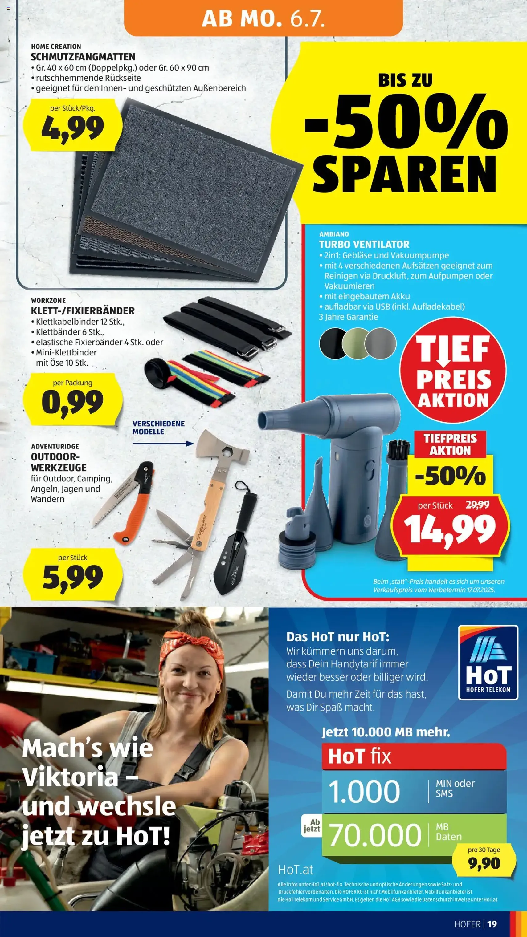 Hofer Flugblatt - Gültiger Prospekt ab 03.07.2026, Seite 25 von insgesamt 39