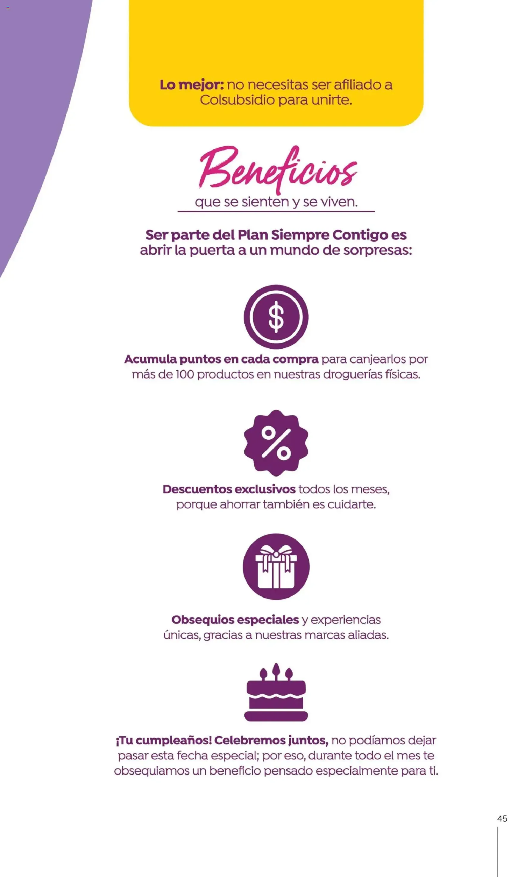 Colsubsidio - Catálogo - folleto válido desde 01/10/2025 página 45 de 48