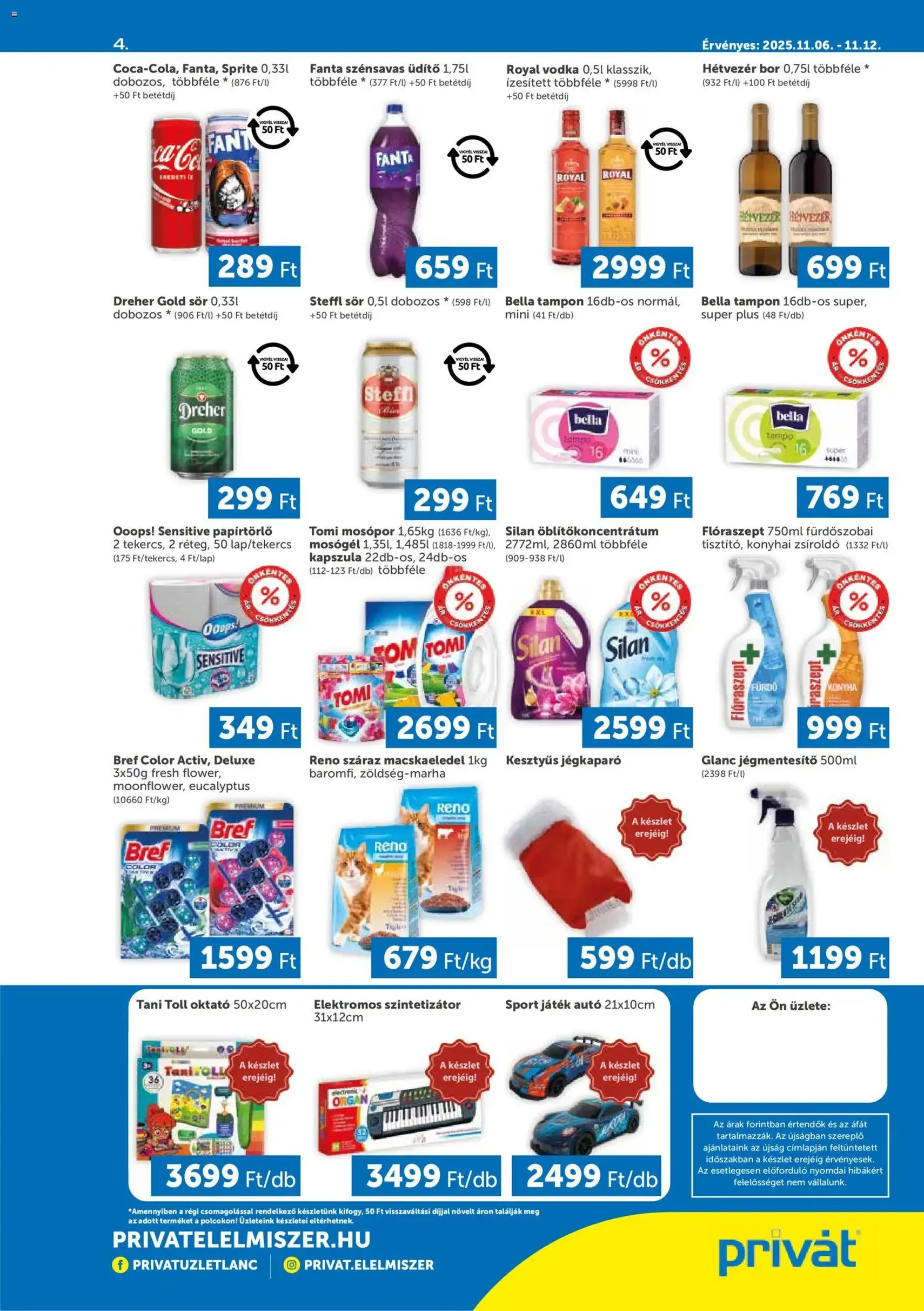 PRIVÁT Akciós újság - 2025.11.06. érvényes szórólap 4 oldal 4 oldalból