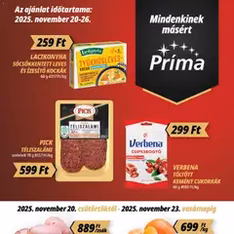 CBA Príma Akciós újság - szórólap előnézete érvényes 2025.11.20. -tól