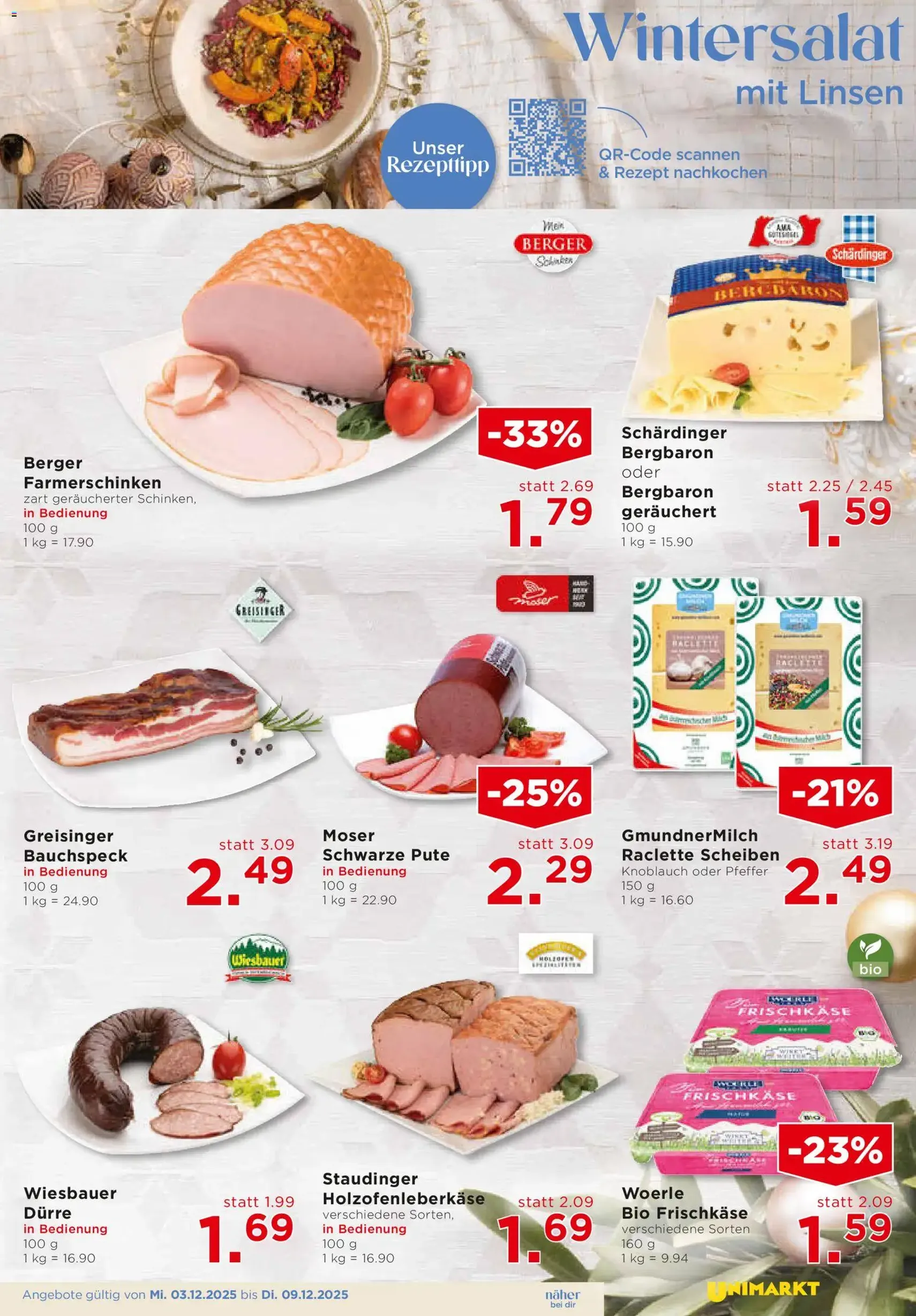 Unimarkt Flugblatt - Gültiger Prospekt ab 03.12.2025, Seite 5 von insgesamt 16