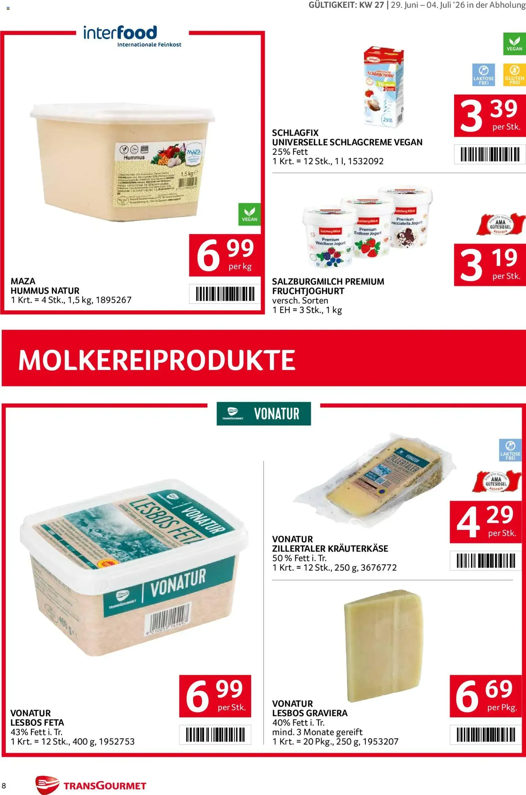 Transgourmet Flugblatt - Gültiger Prospekt ab 29.06.2026, Seite 8 von insgesamt 28