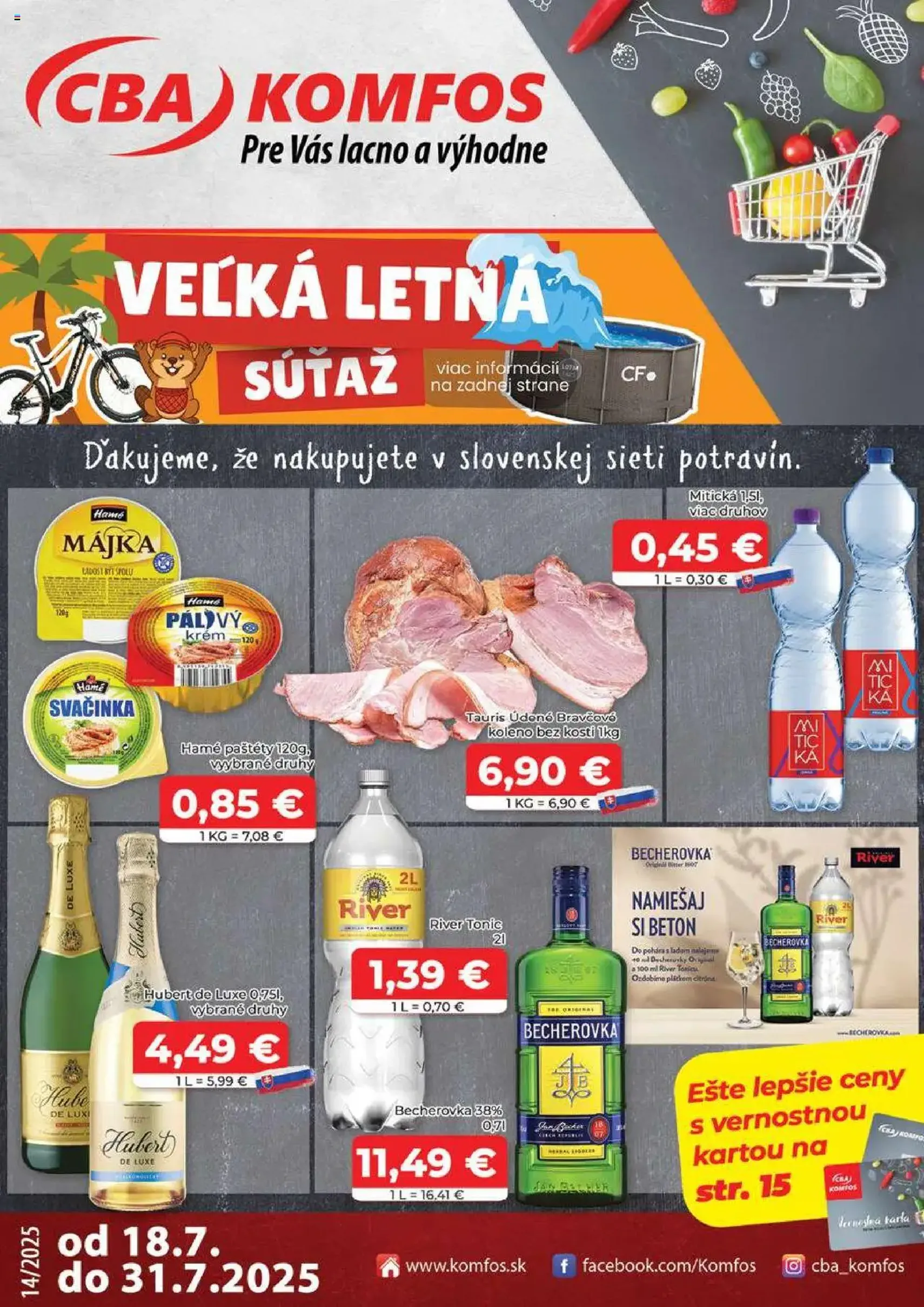 CBA Komfos leták - platný leták od 18.07.2025 strana 1 z 16 CBA Komfos leták - platný leták od 18.07.2025 strana 1 z 16