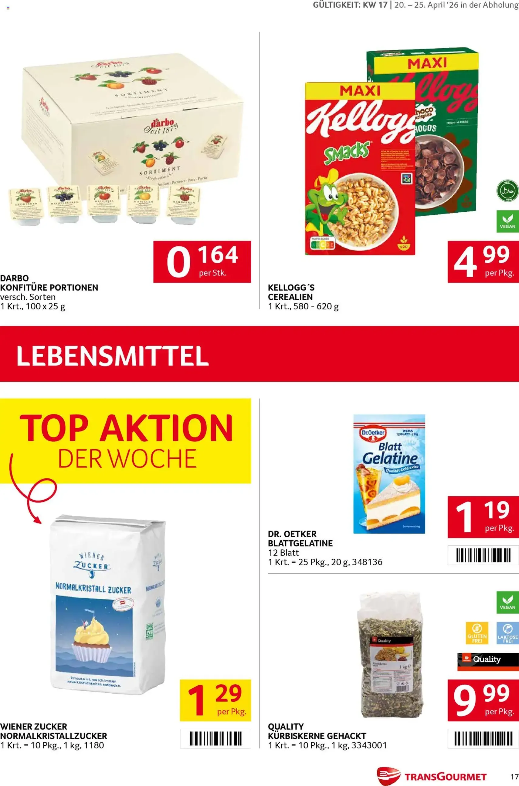 Transgourmet Flugblatt - Gültiger Prospekt ab 20.04.2026, Seite 17 von insgesamt 32
