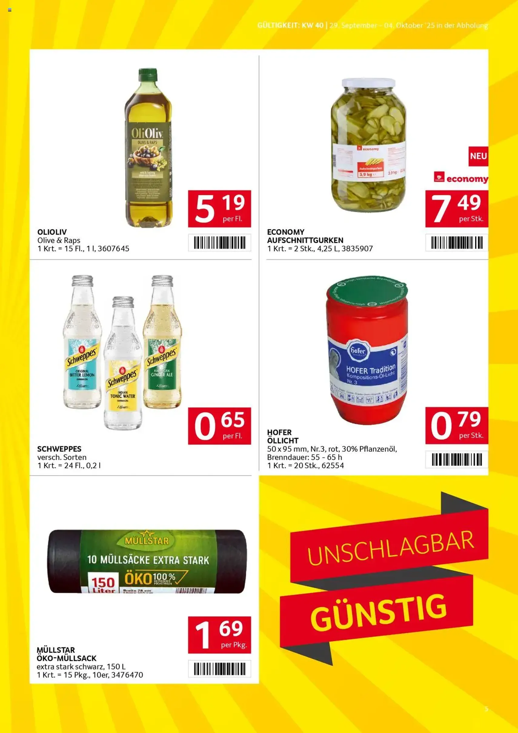 Transgourmet Flugblatt - Gültiger Prospekt ab 28.09.2025, Seite 5 von insgesamt 27