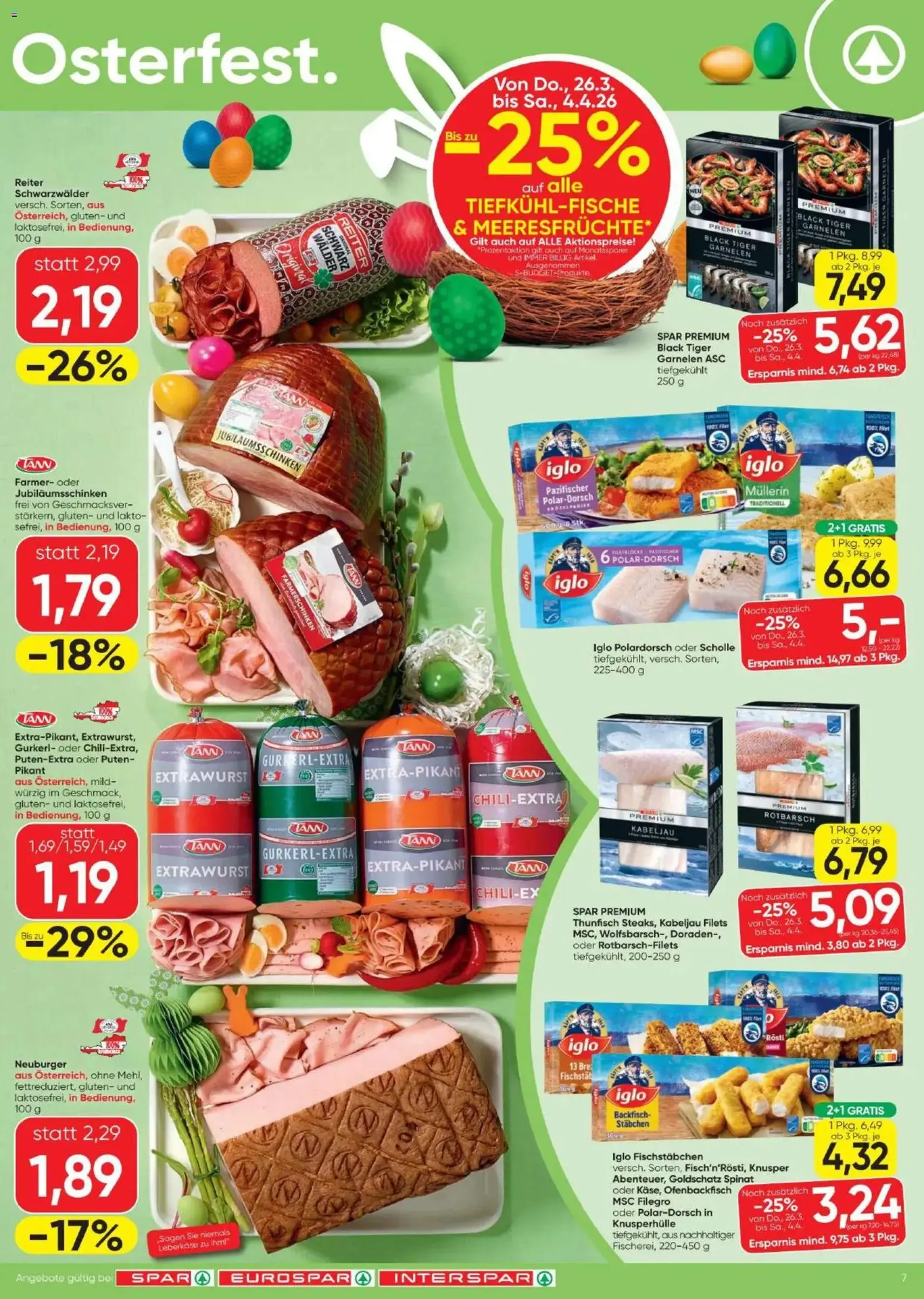 Spar - Flugblatt - Gültiger Prospekt ab 26.03.2026, Seite 7 von insgesamt 20