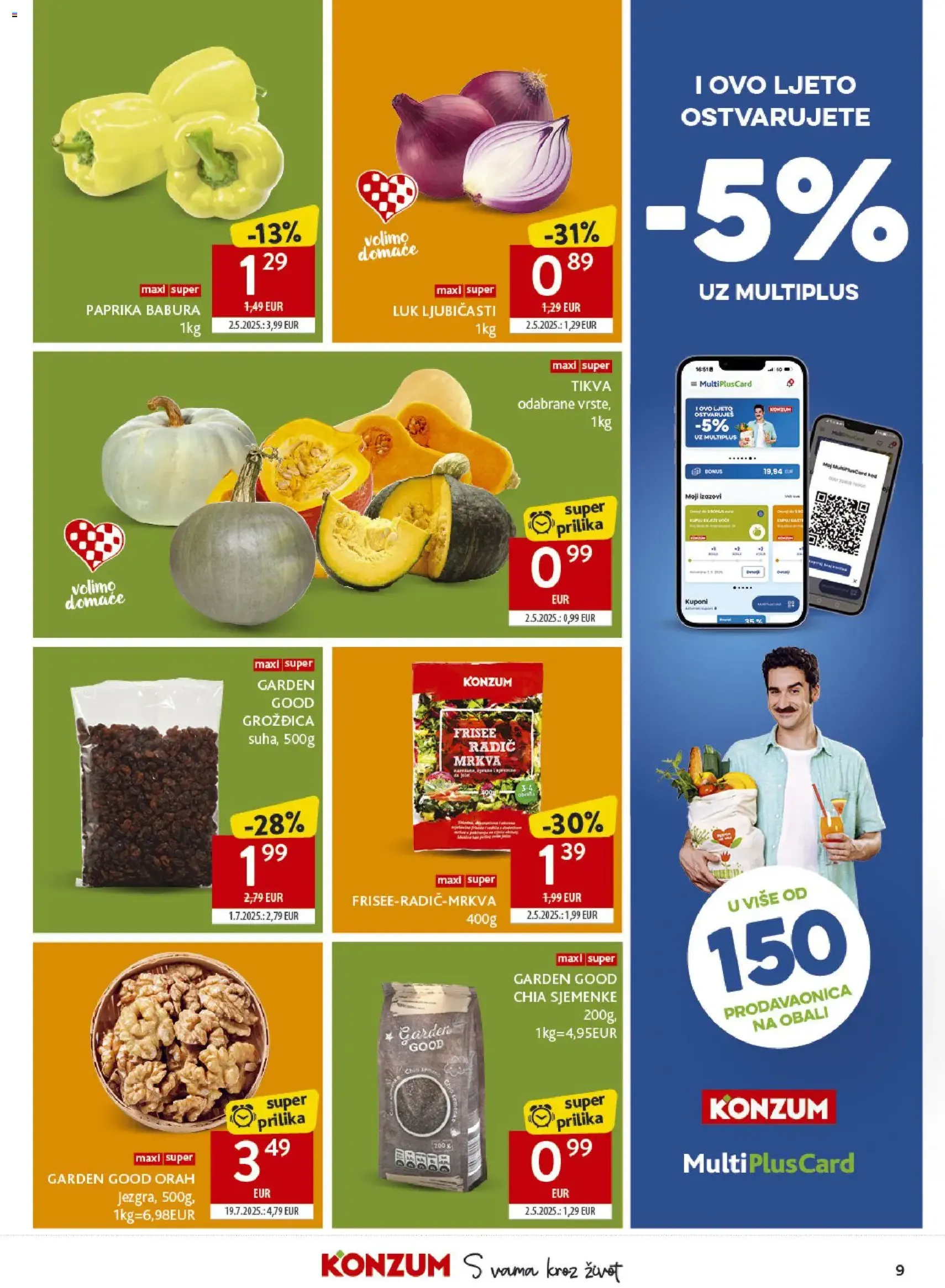 Konzum HR akciós újság - 2026.07.29. érvényes szórólap 9 oldal 40 oldalból