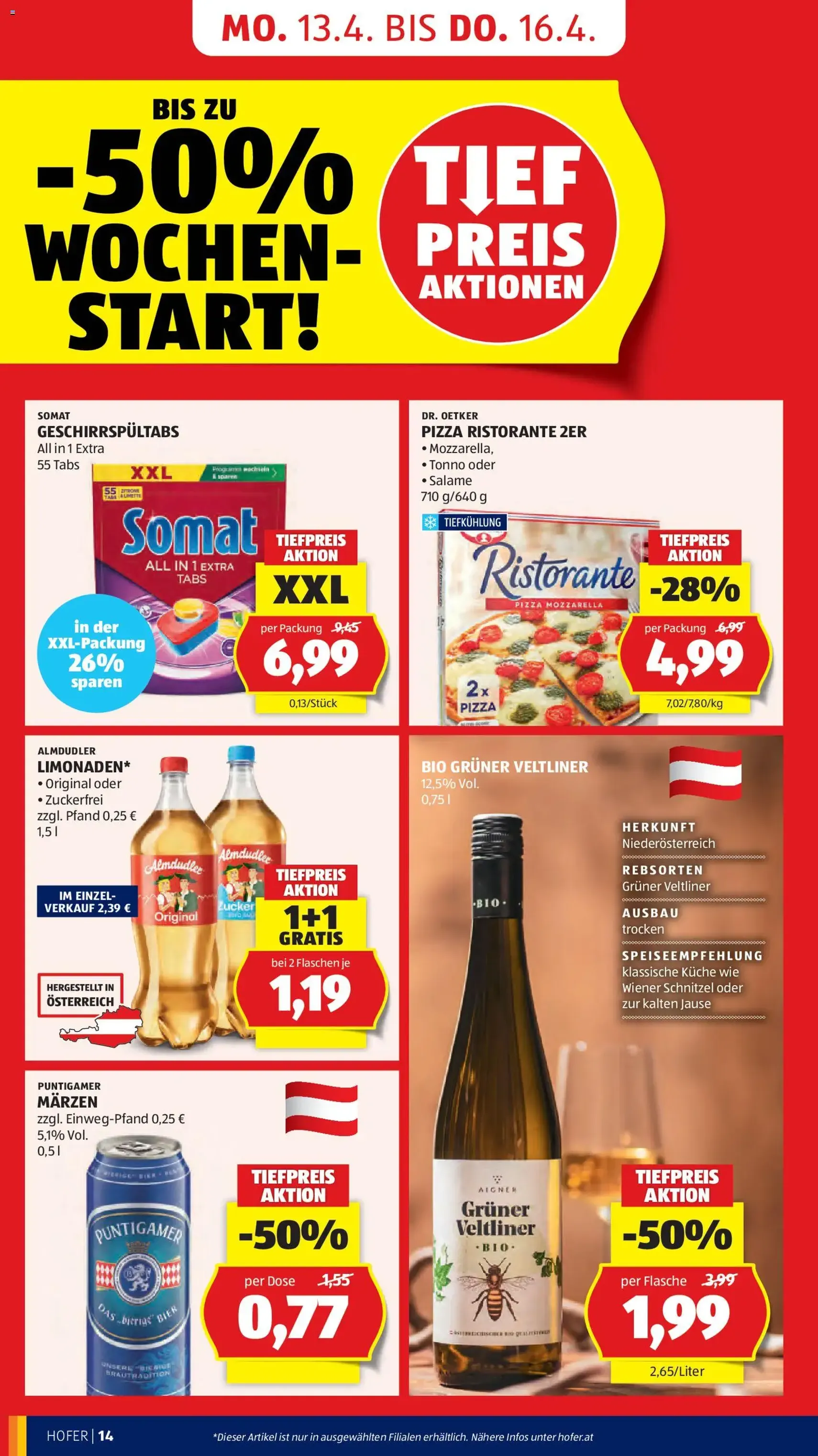 Hofer Flugblatt - Gültiger Prospekt ab 08.04.2026, Seite 16 von insgesamt 37