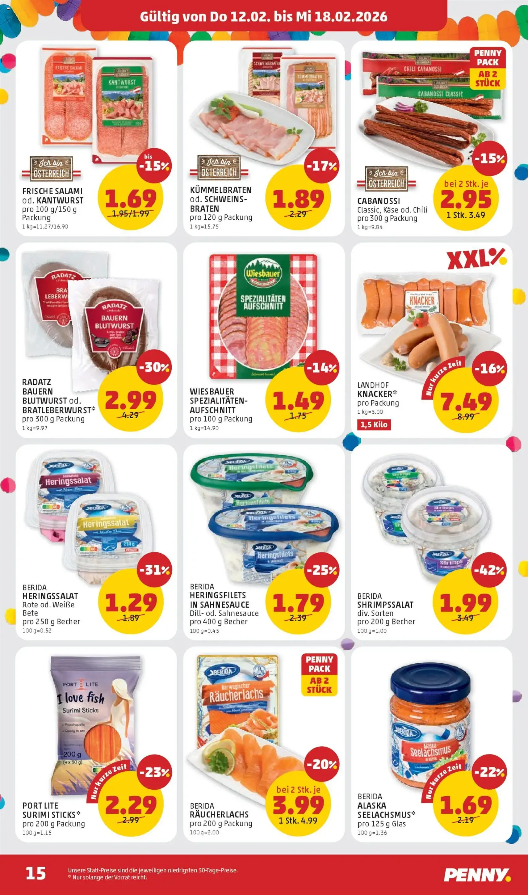 Penny Markt Flugblatt - Gültiger Prospekt ab 12.02.2026, Seite 15 von insgesamt 32