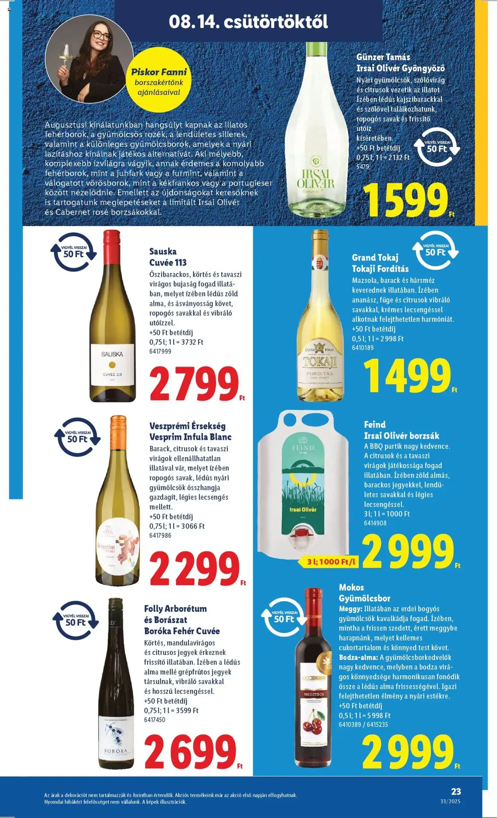 Lidl Akciós újság - 2025.08.14. érvényes szórólap 23 oldal 64 oldalból