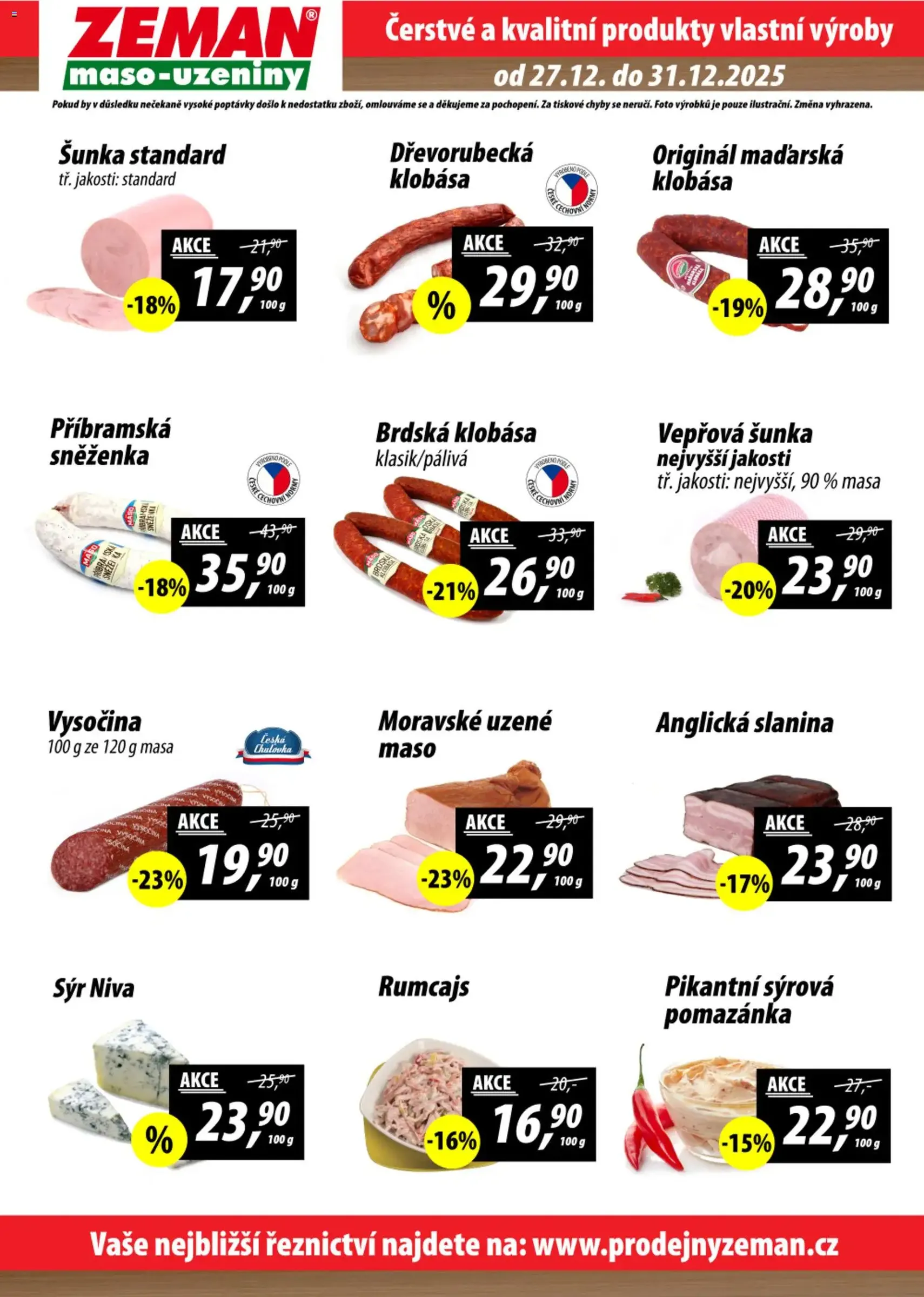 Prodejny Zeman leták - platný leták od 27.12.2025 strana 2 z 2