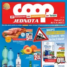 COOP Jednota leták - náhľad letáku platný od 07.08.2025