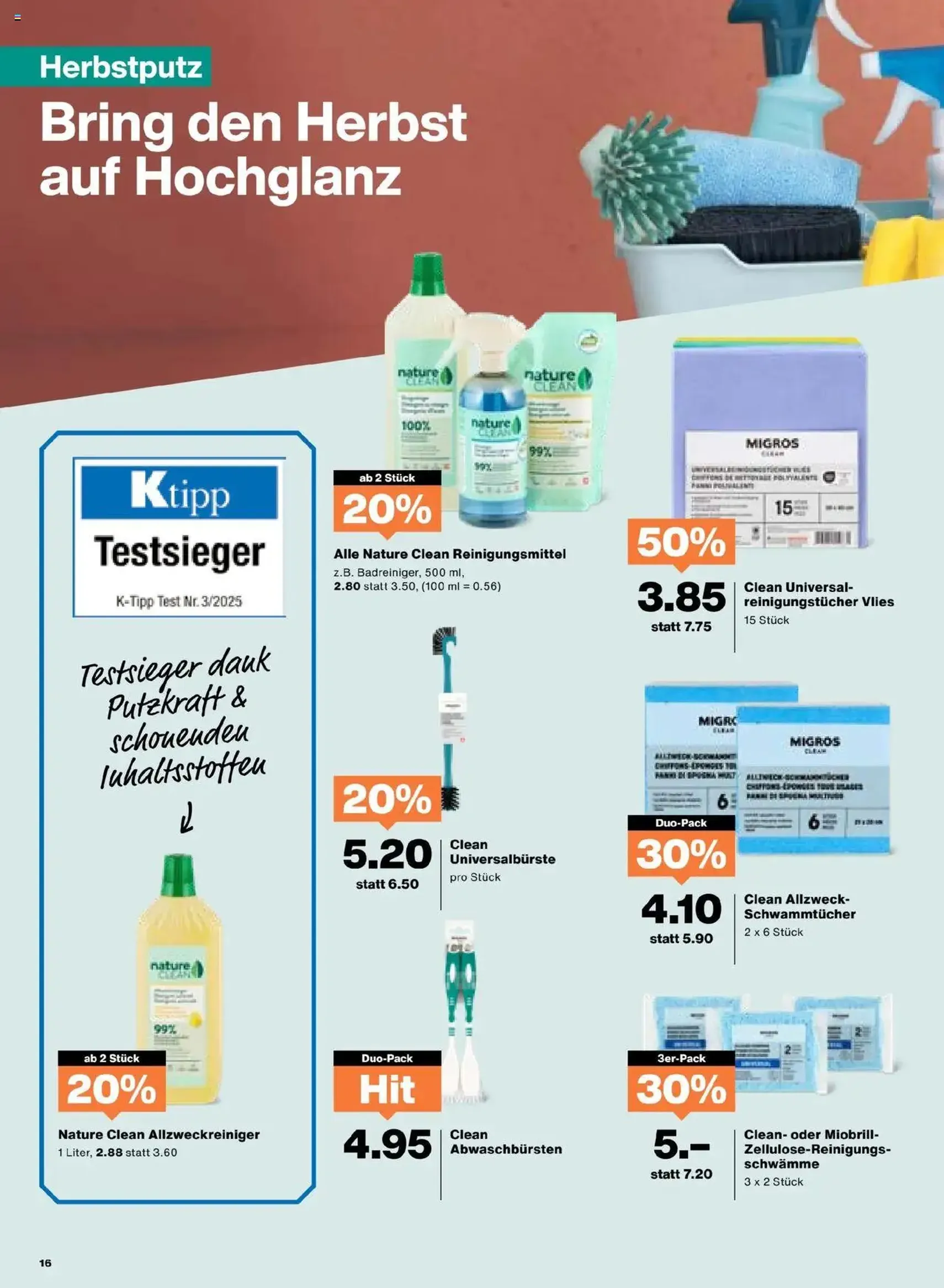 Migros Aktionen - Gültiger Prospekt ab 02.09.2025, Seite 16 von insgesamt 20 Migros Aktionen - Gültiger Prospekt ab 02.09.2025, Seite 16 von insgesamt 20
